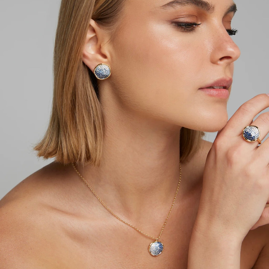 ORECCHINI DISCO PICCOLO ARGENTO DORATO SOGNI