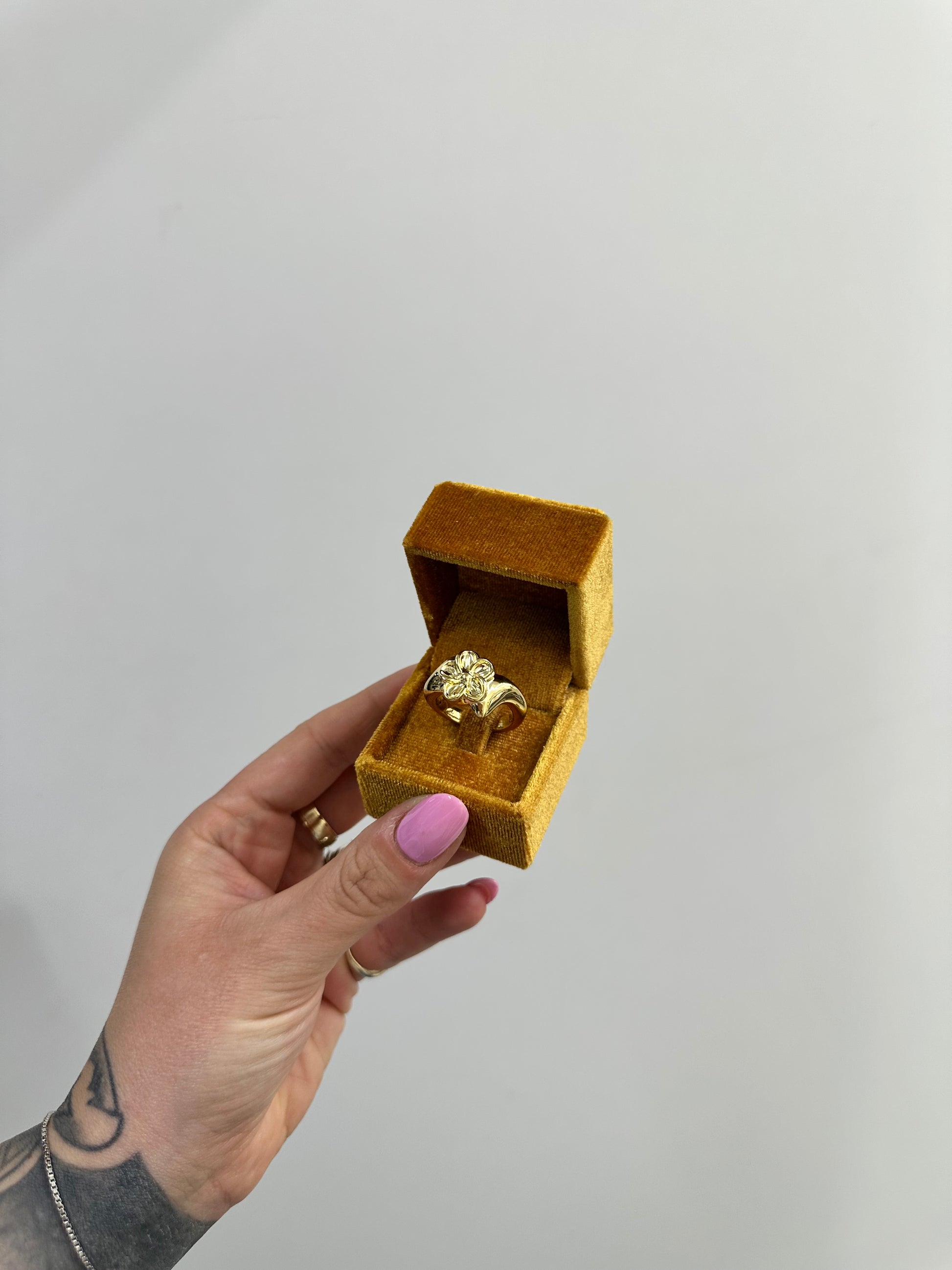 ANELLO FIORE ORO 18KT ELETTROFORMATO