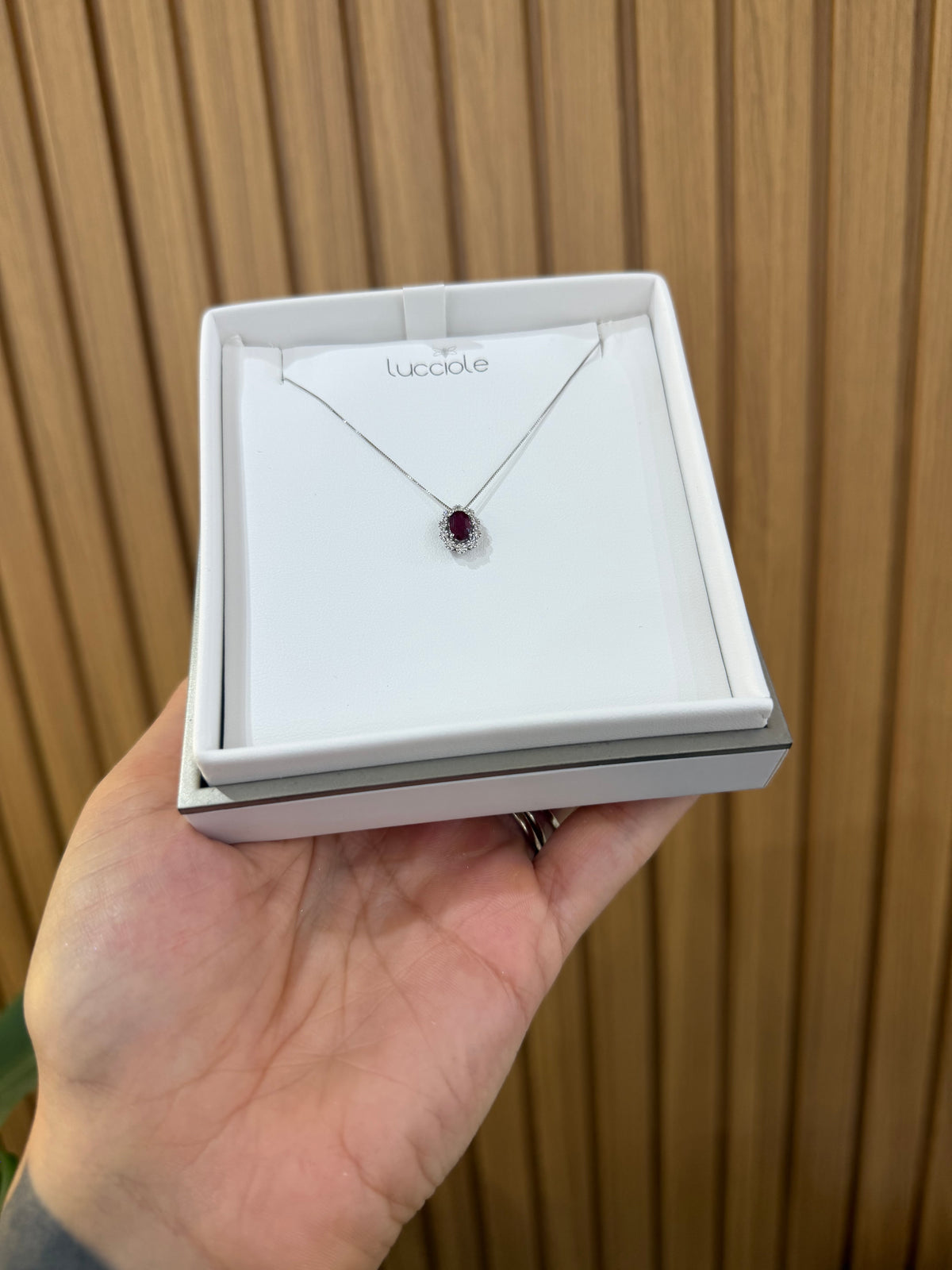 COLLANA KATE ORO 18KT CON DIAMANTI E RUBINO