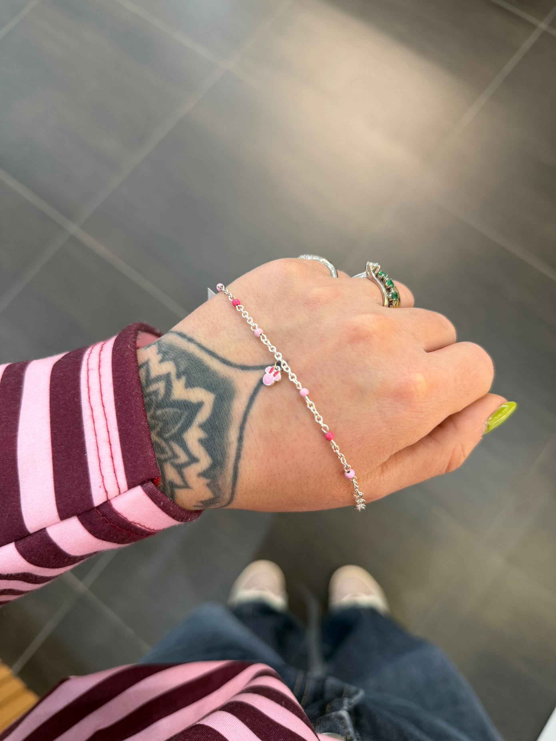 BRACCIALE MINNIE PENDENTE FIRMATO DISNEY ARGENTO 925