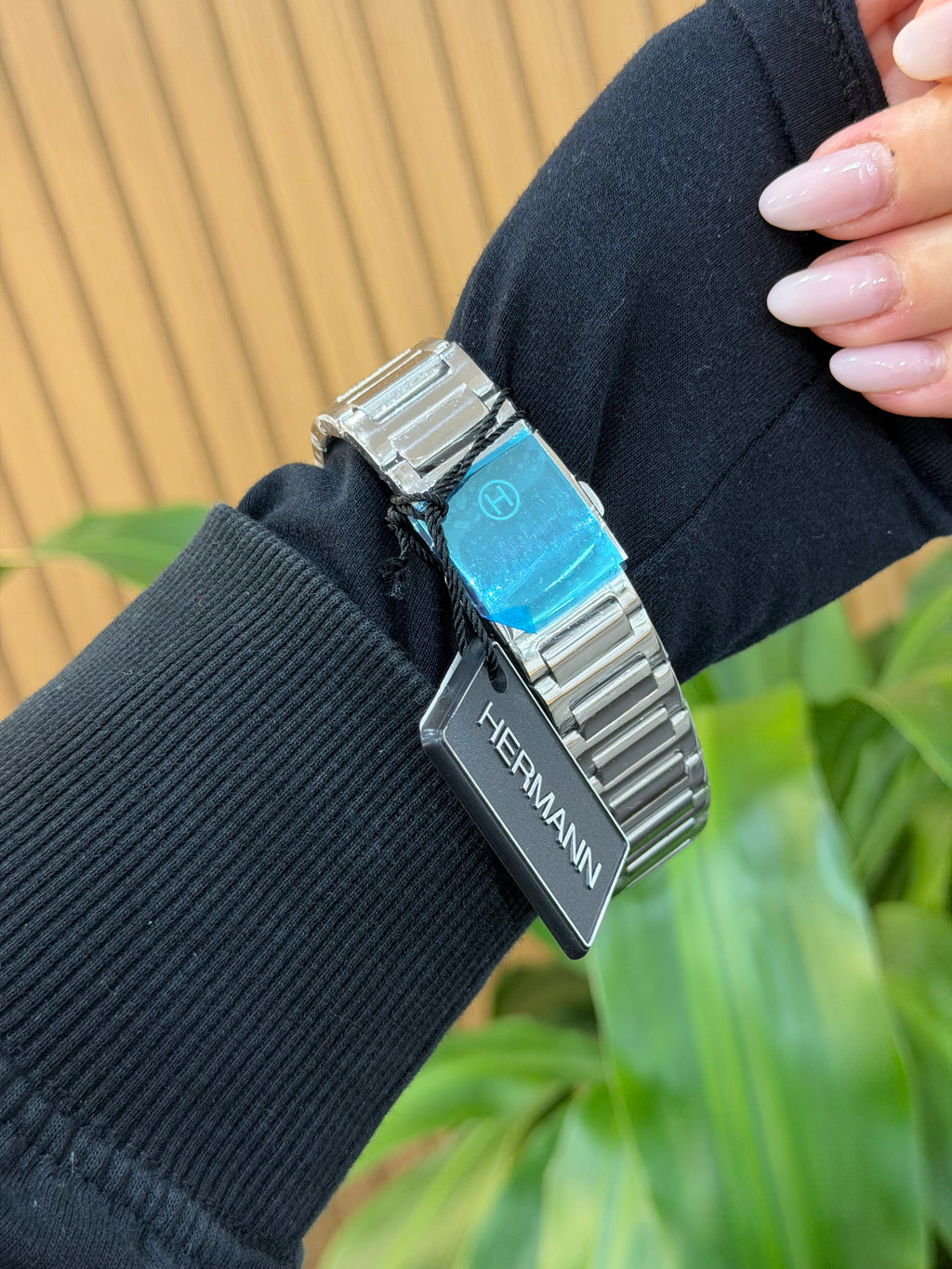 OROLOGIO HERMANN GHIERA NERA QUADRANTE VERDE