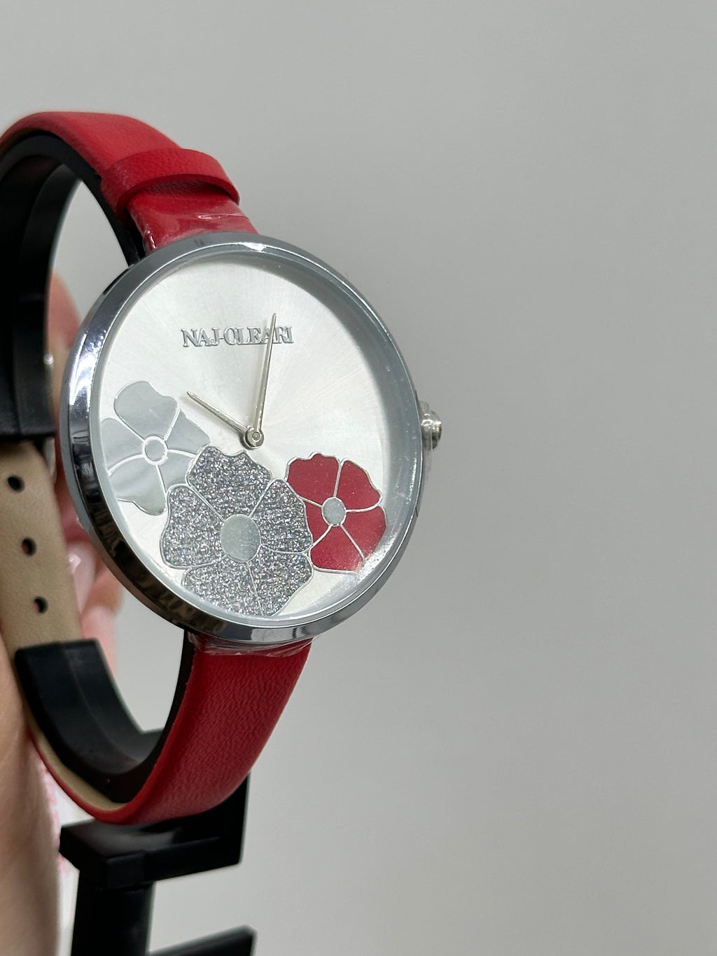 OROLOGIO NAJ-OLEARI CON CINTURINO ROSSO