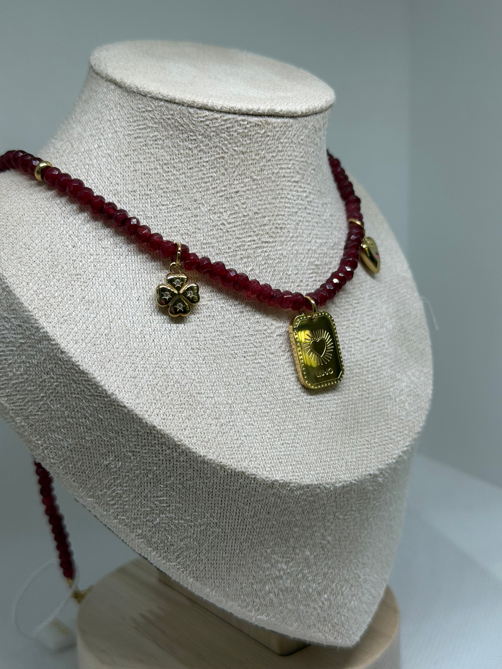 COLLANA LIU JO RED CON PENDENTI