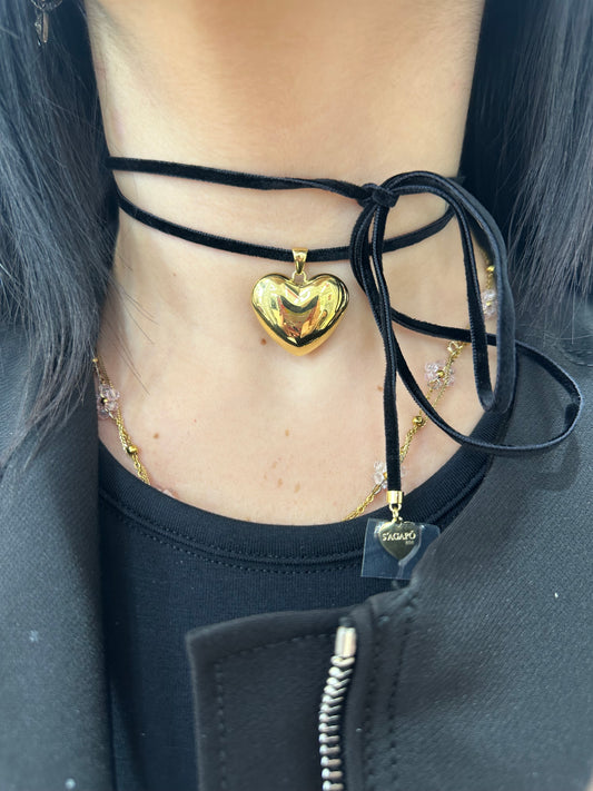 CHOKER SAGAPO CUORE