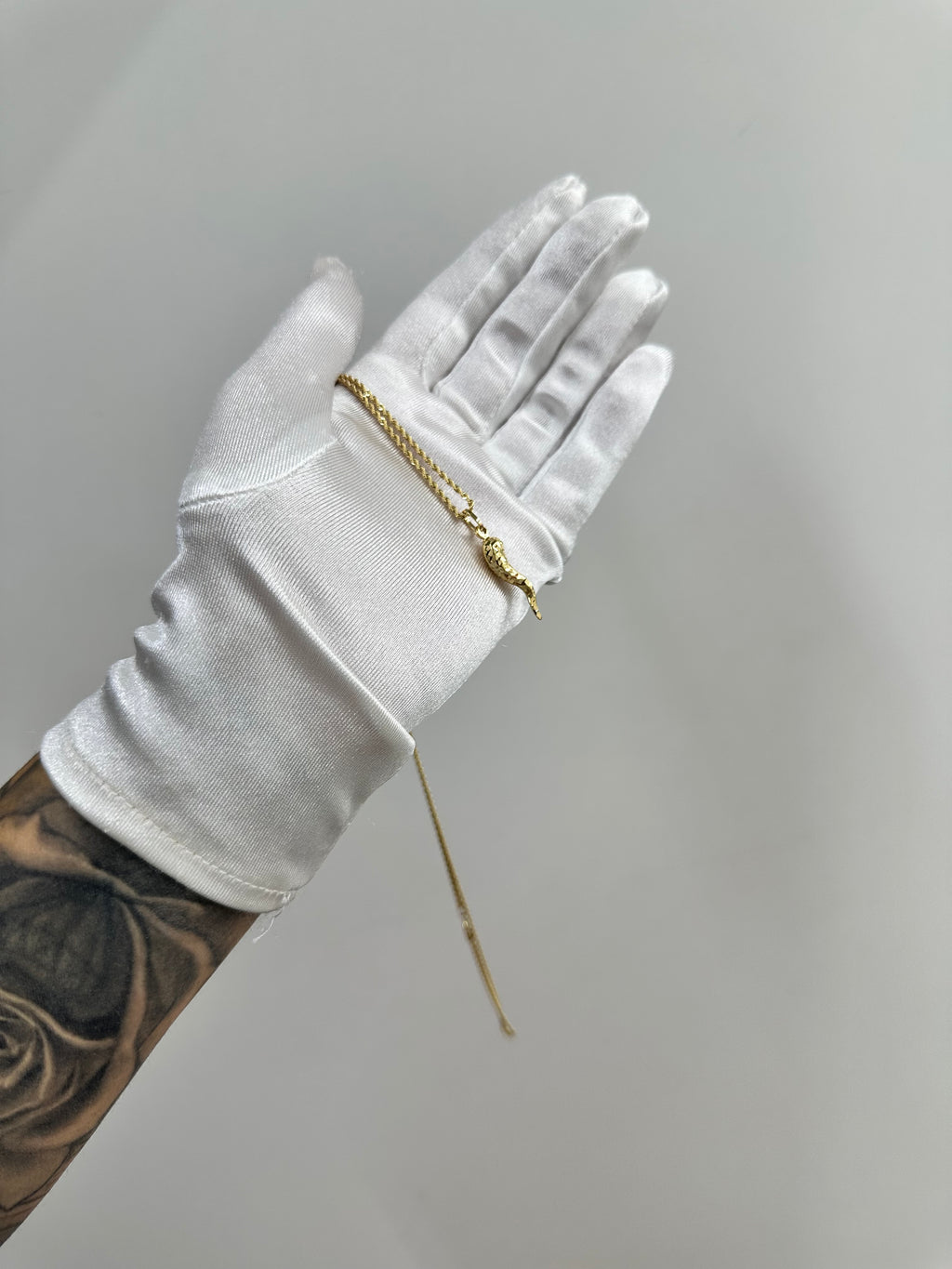 COLLANA CORNO ORO 18KT CON LASER