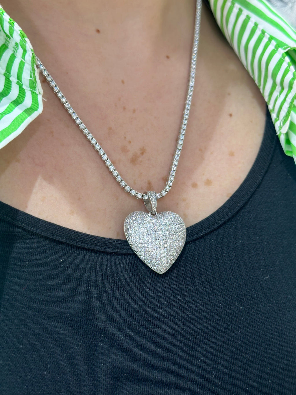 COLLANA TENNIS CON CUORE