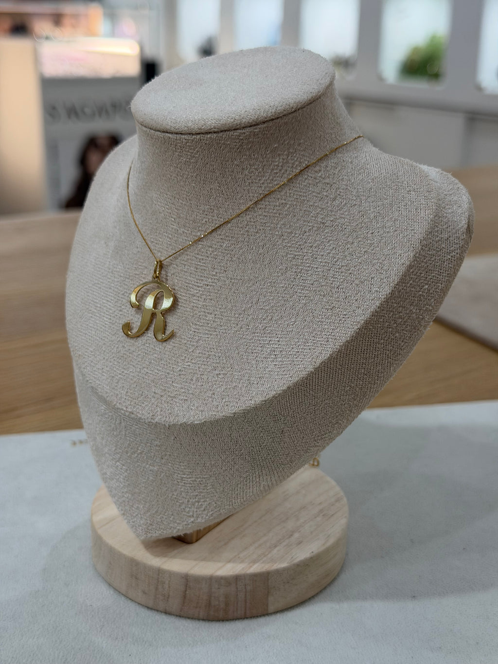 COLLANA ORO 18KT CON INIZIALE R