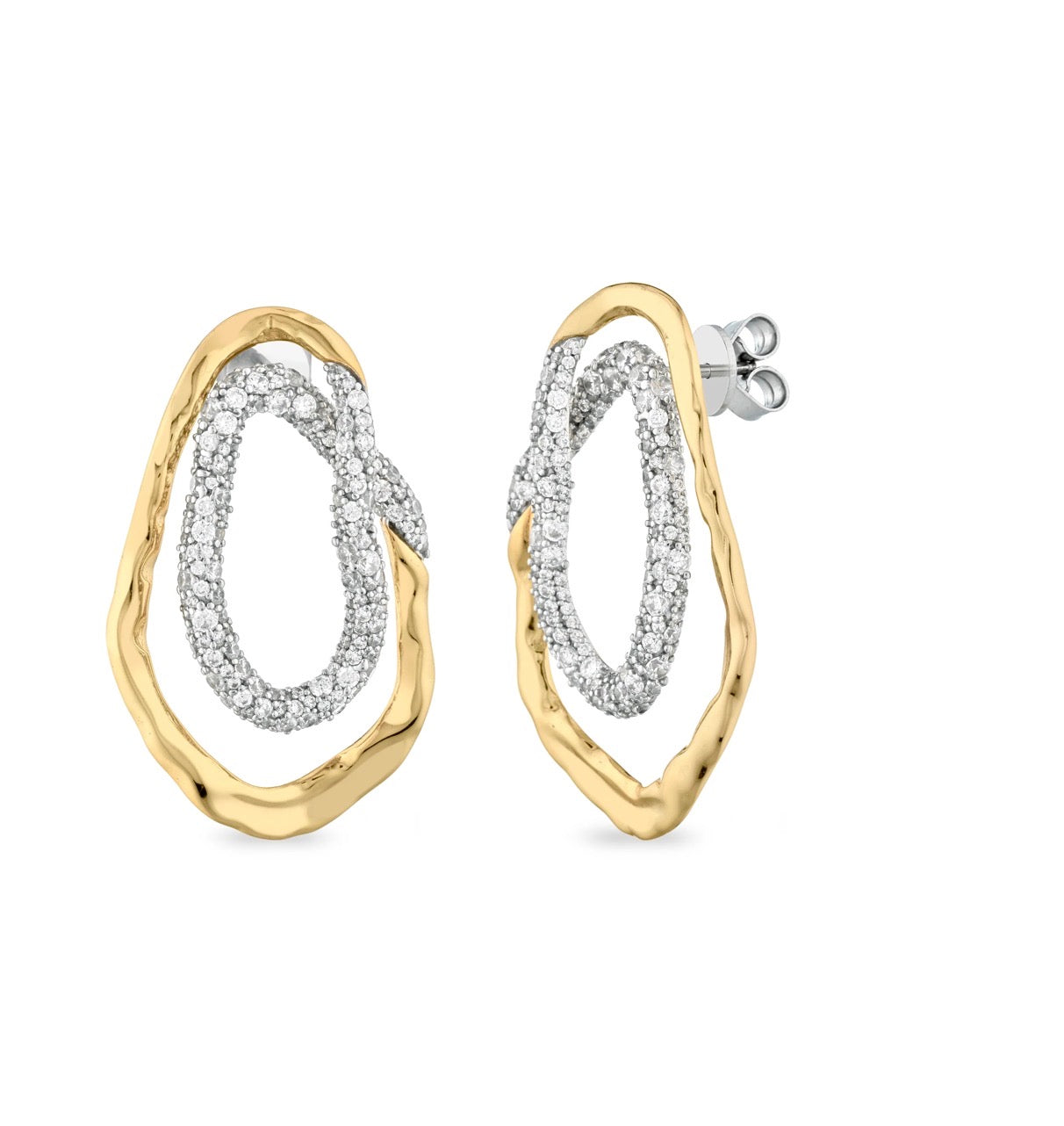 ORECCHINI IN ARGENTO DORATO CON ZIRCONI SOGNI