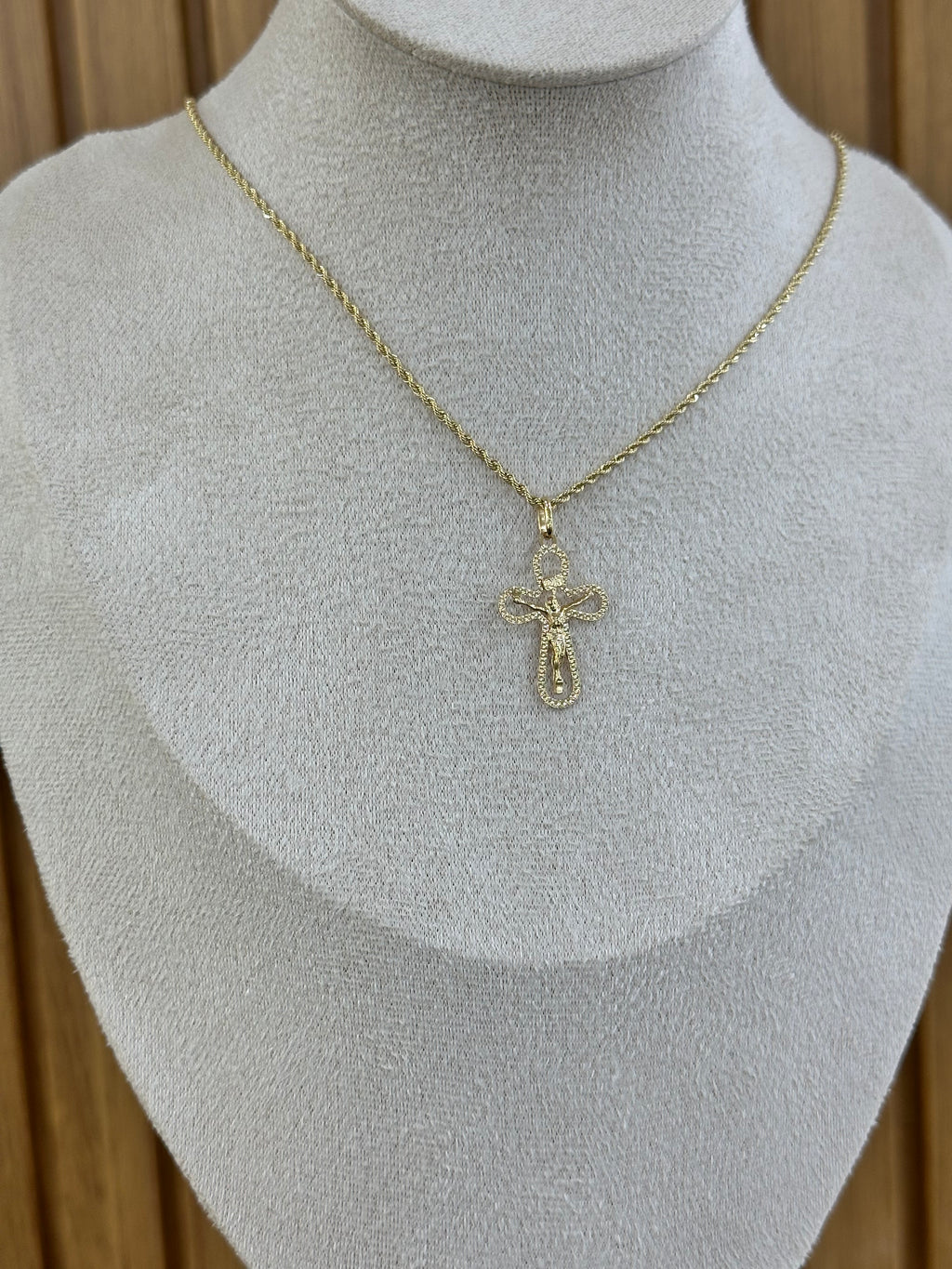 COLLANA LASER ORO 18KT CON CROCE