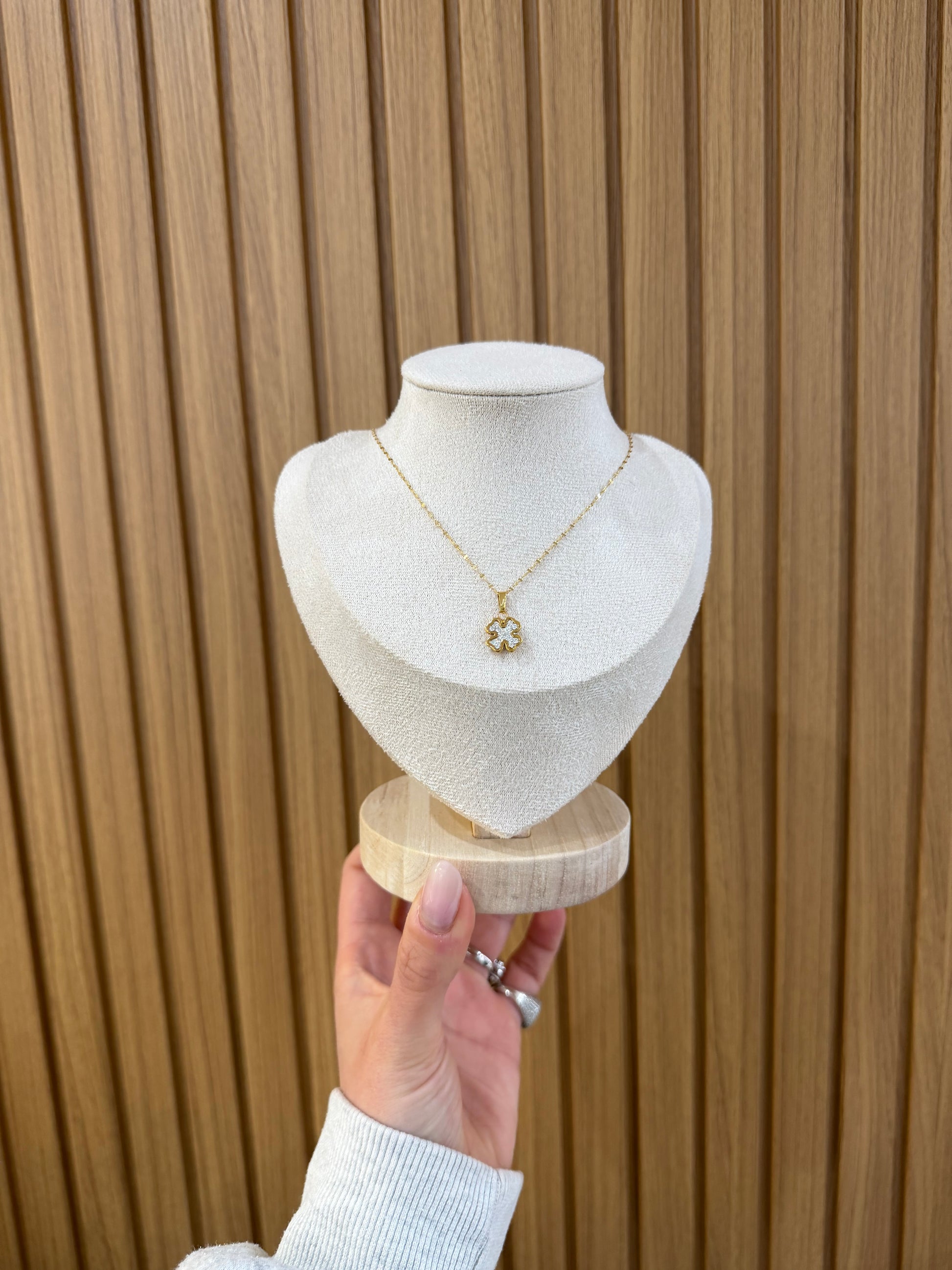COLLANA QUADRIFOGLIO ORO 18KT