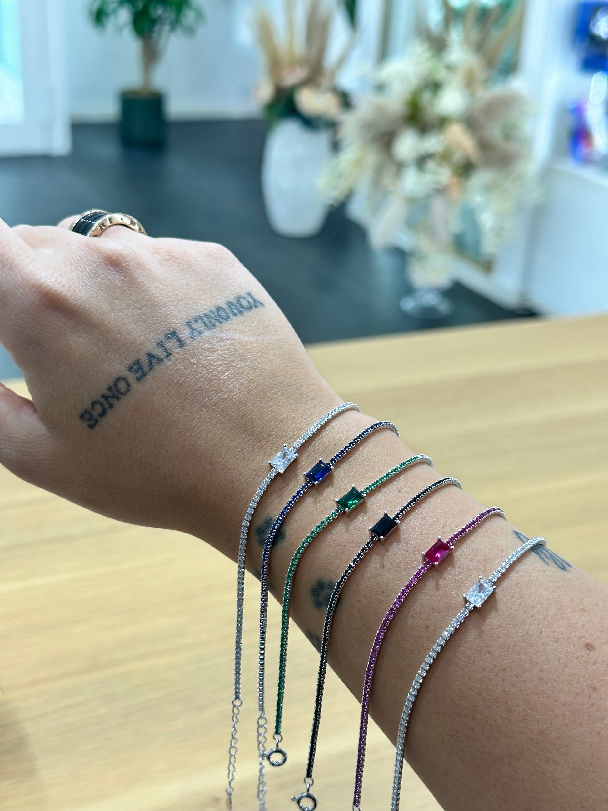 BRACCIALE TENNIS SQUARE ARGENTO
