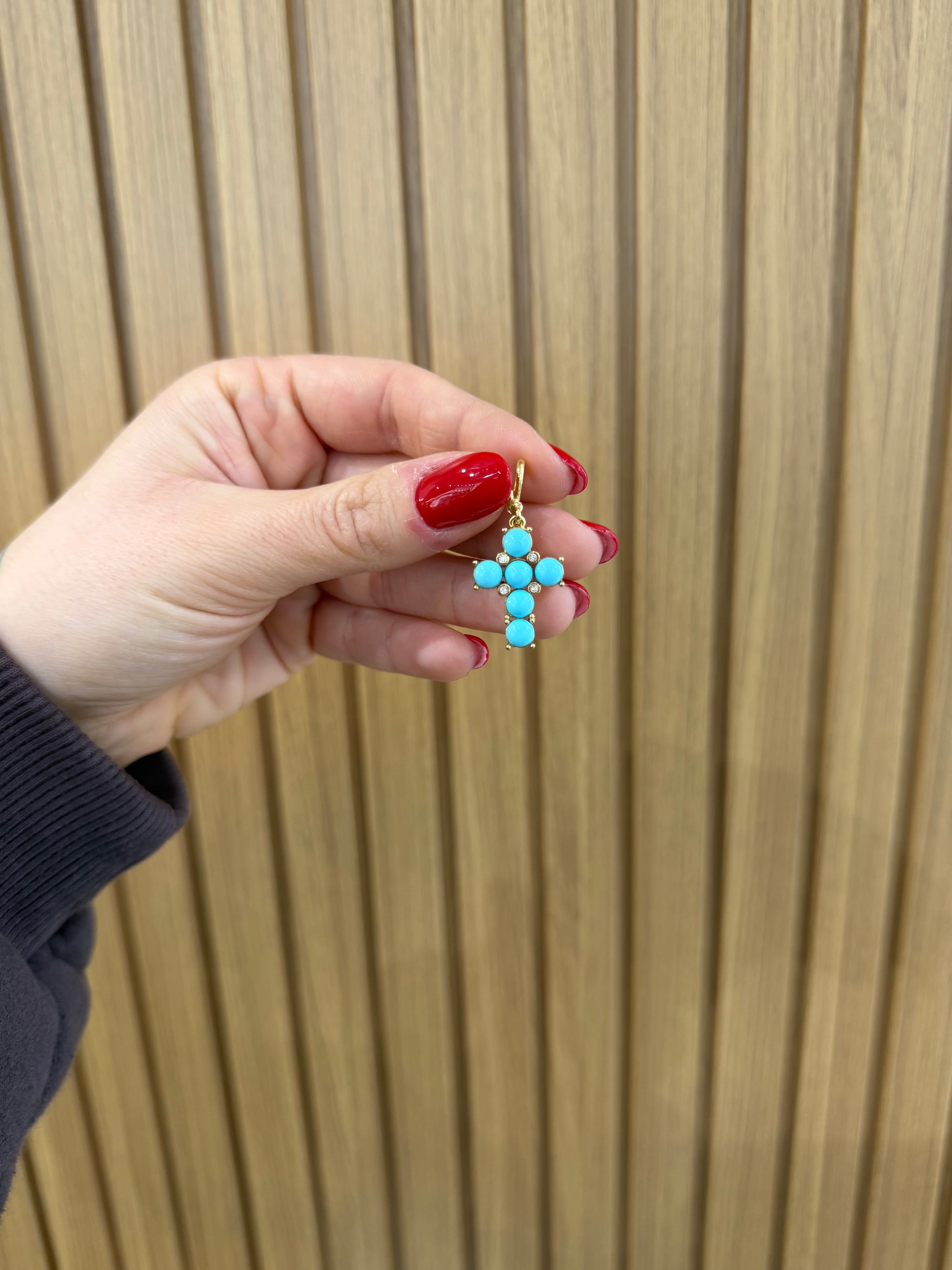 CIONDOLO FEDELE CROCE ARGENTO 925 CON DORATURA