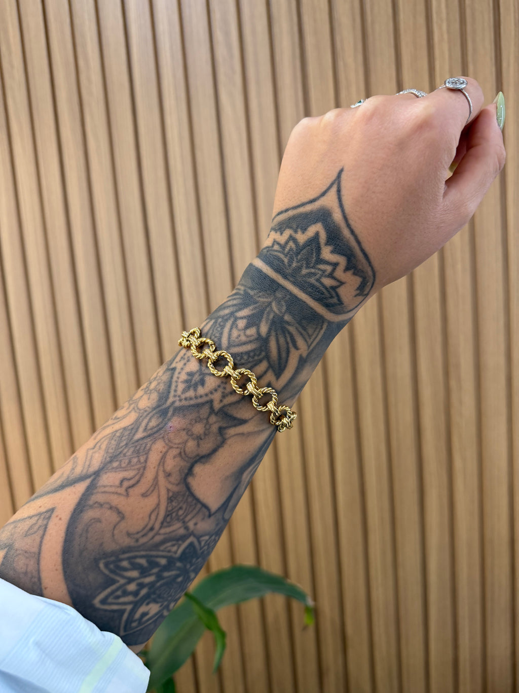 BRACCIALE ZAIRA ACCIAIO CON DORATURA