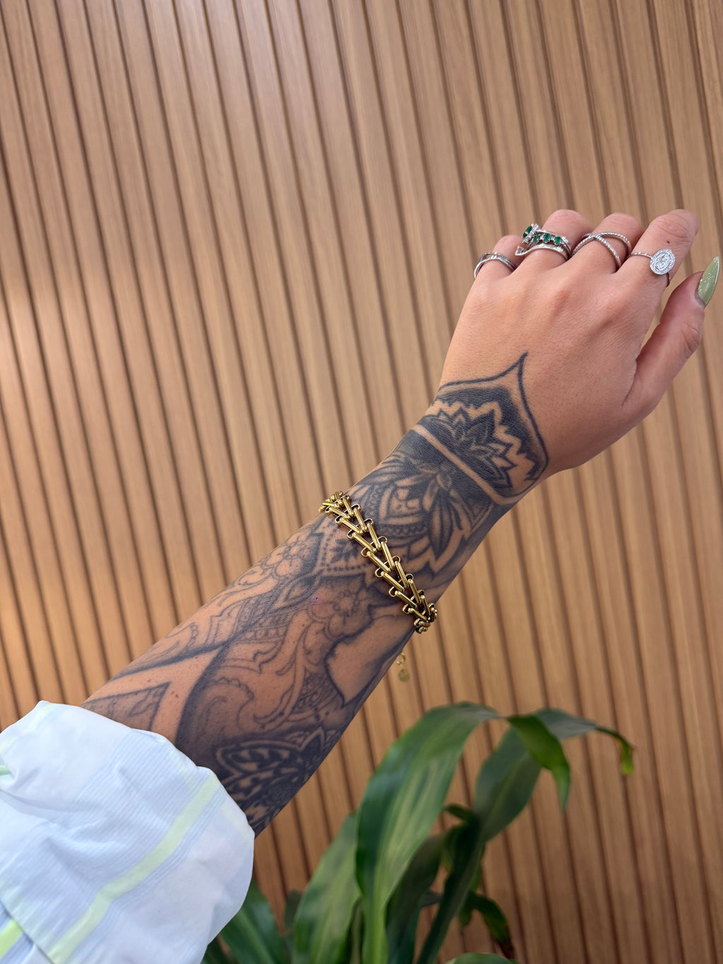 BRACCIALE NOA ACCIAIO CON DORATURA