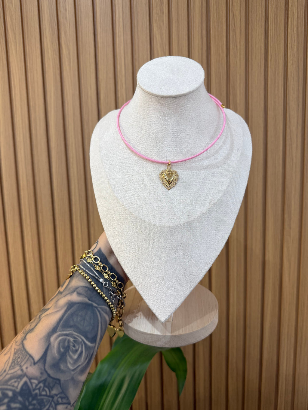 LACCIO COLORS CON CIONDOLO CUORE SACRO ARGENTO 925