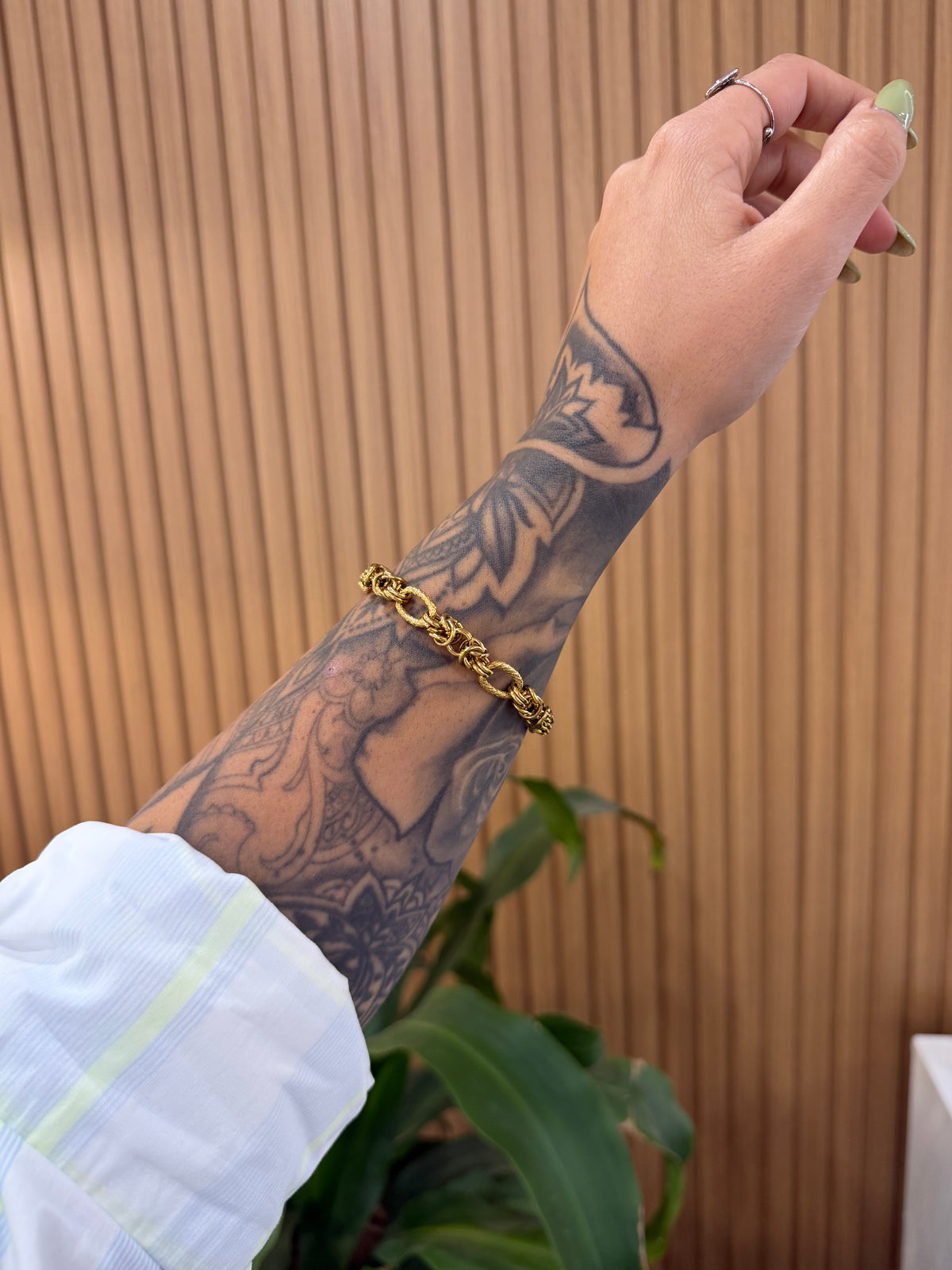 BRACCIALE MIREA ACCIAIO CON DORATURA