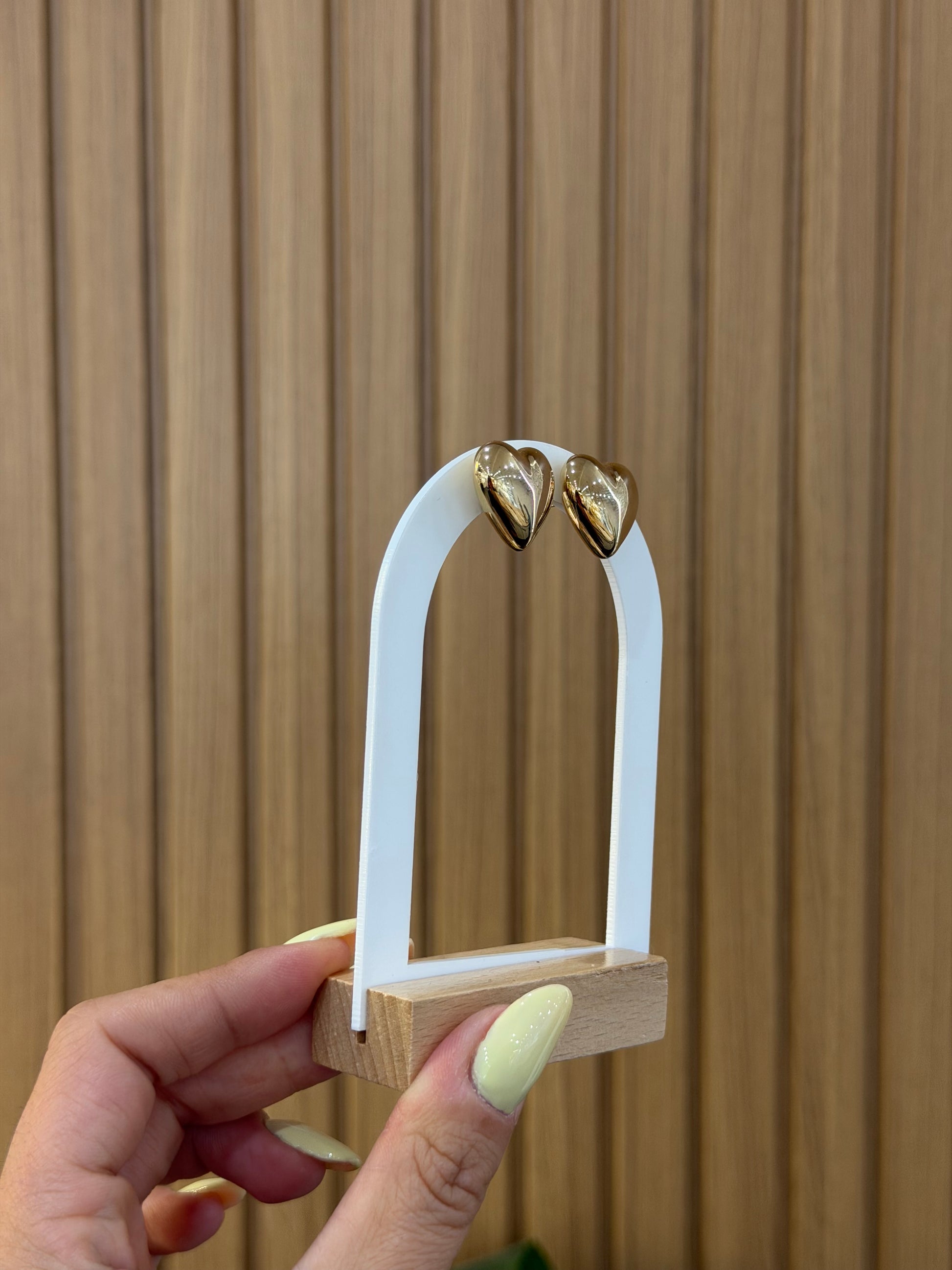 ORECCHINI ORO 18KT CUORI ELETTROFORMATI