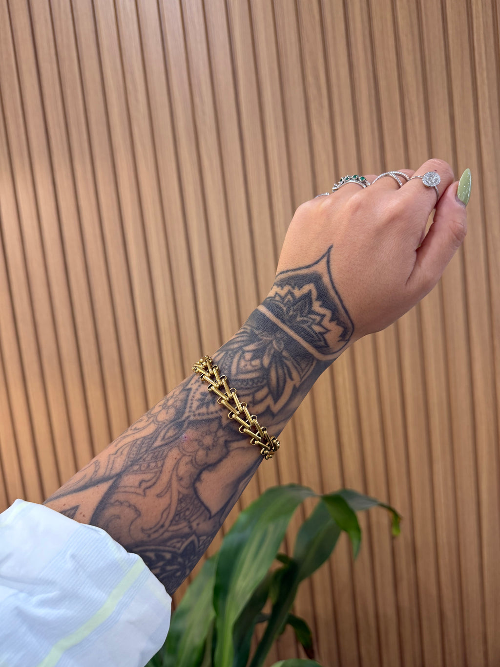 BRACCIALE NOA ACCIAIO CON DORATURA