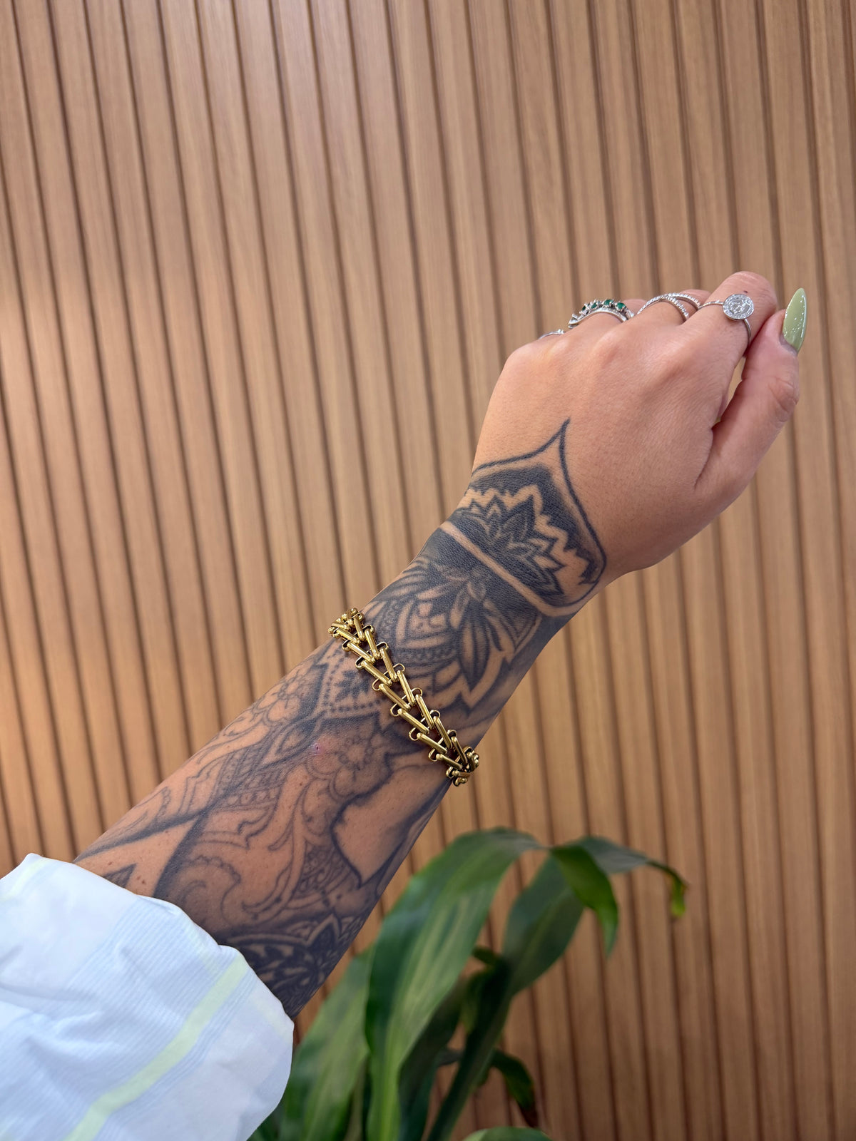 BRACCIALE NOA ACCIAIO CON DORATURA