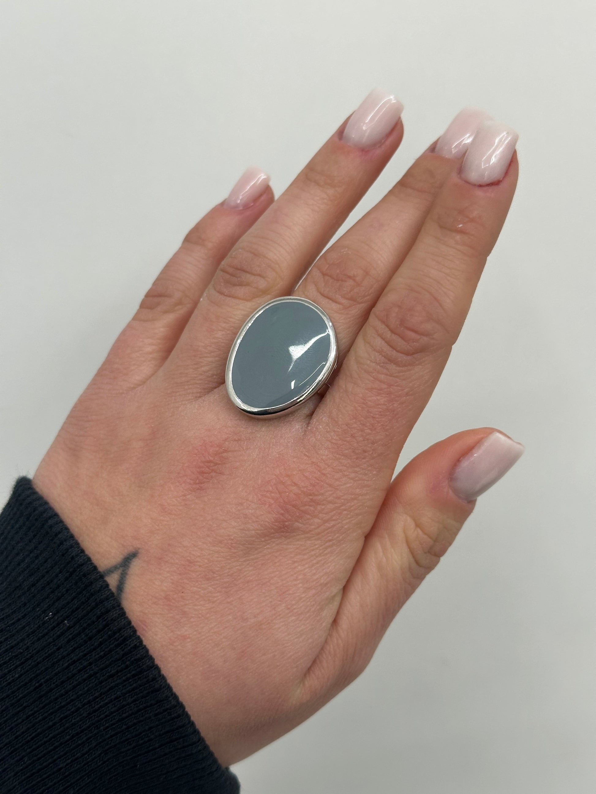 ANELLO OVALE SMALTATO
