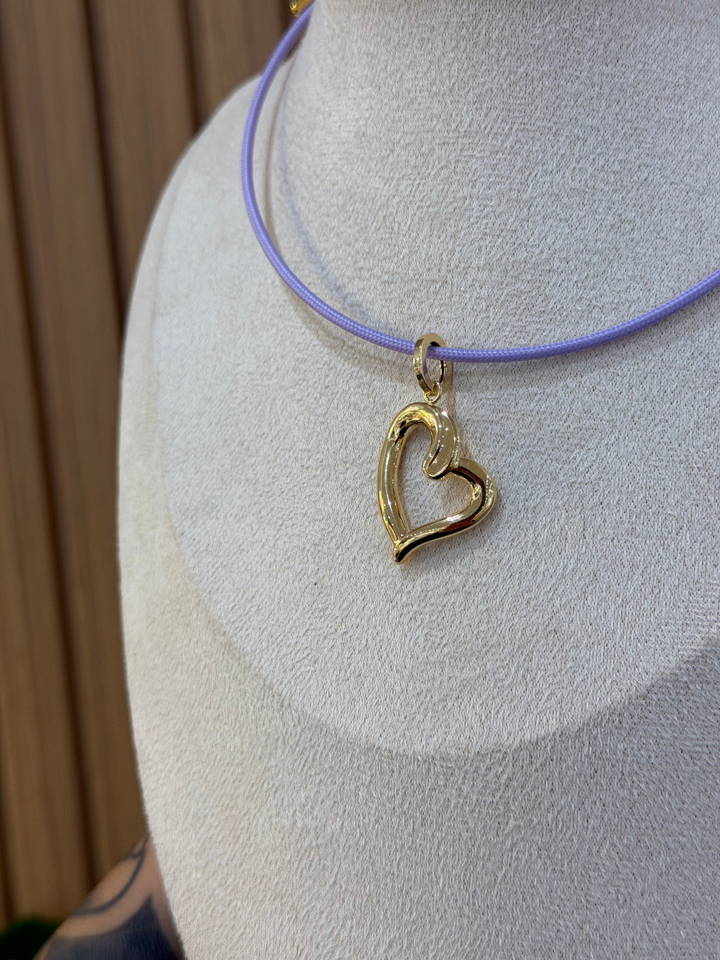 COLLANA CALAMITA CON CIONDOLO CUORE ORO 18KT