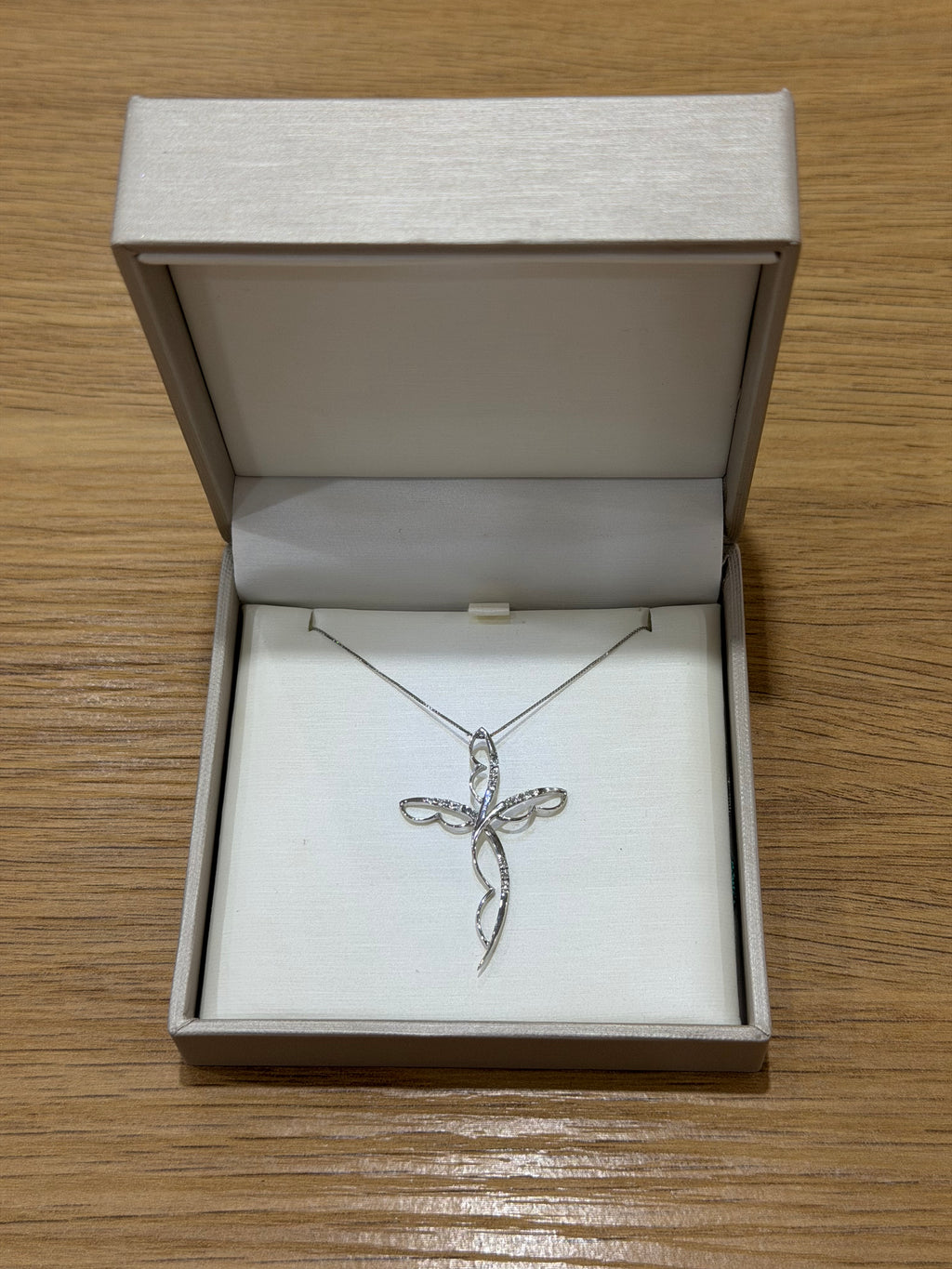COLLANA ORO 18KT CROCE CON DIAMANTI