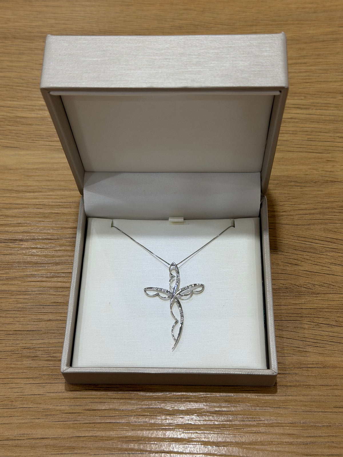 COLLANA ORO 18KT CROCE CON DIAMANTI