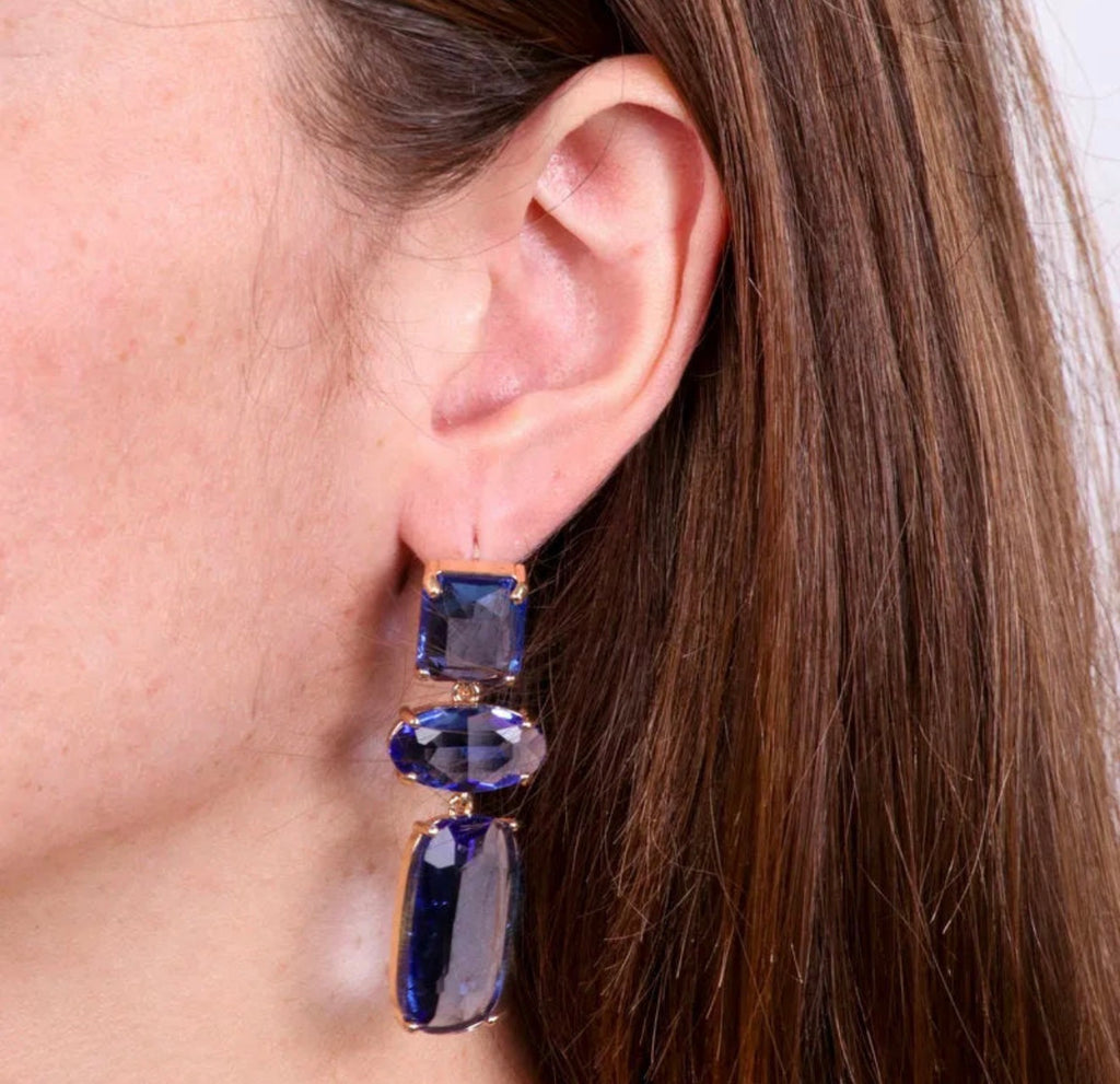 ORECCHINI AMO VENEZIA CRISTALLI BLU