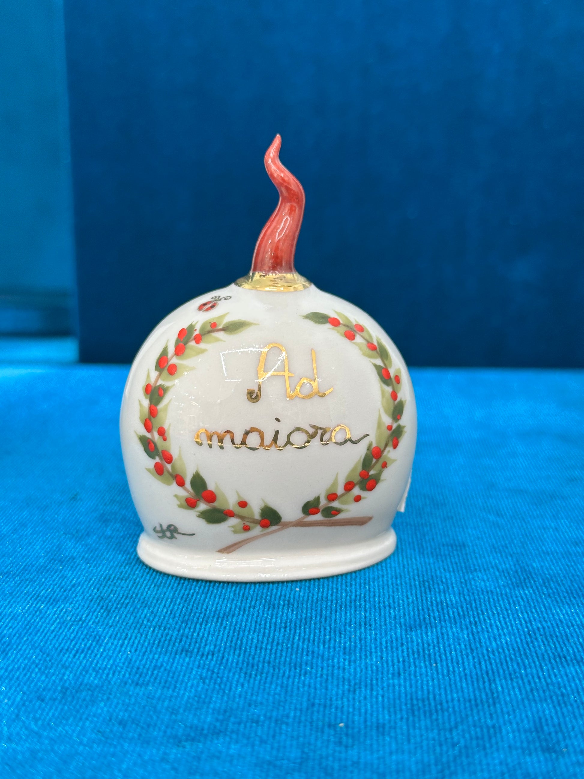 CAMPANELLA AD MAIORA IN CERAMICA DI CAPODIMONTE