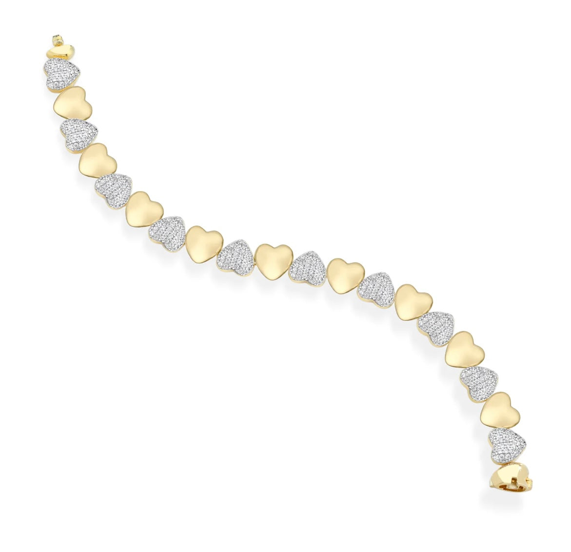 BRACCIALE CUORI IN ARGENTO DORATO SOGNI