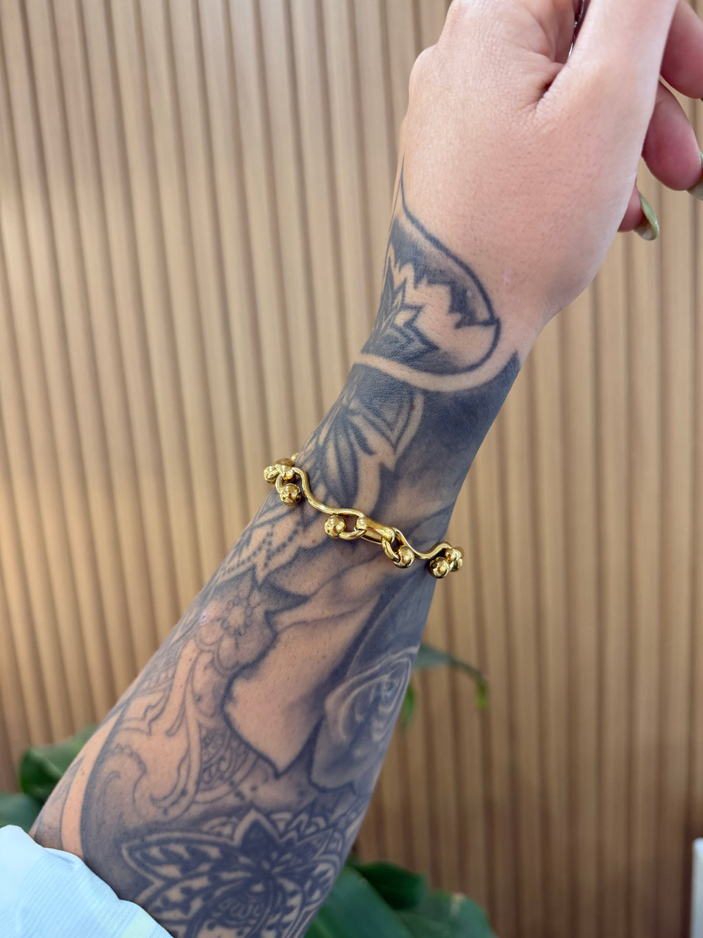 BRACCIALE MARISOL ACCIAIO CON DORATURA