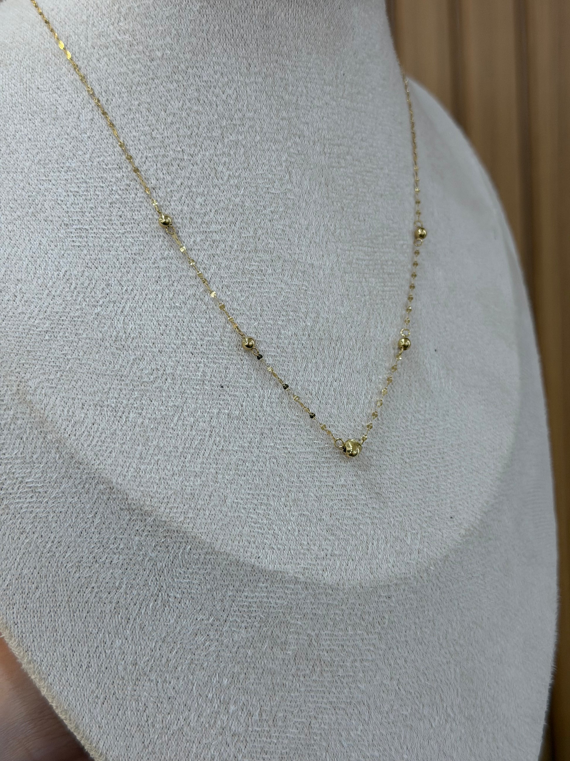 COLLANA SFERE ORO 18KT
