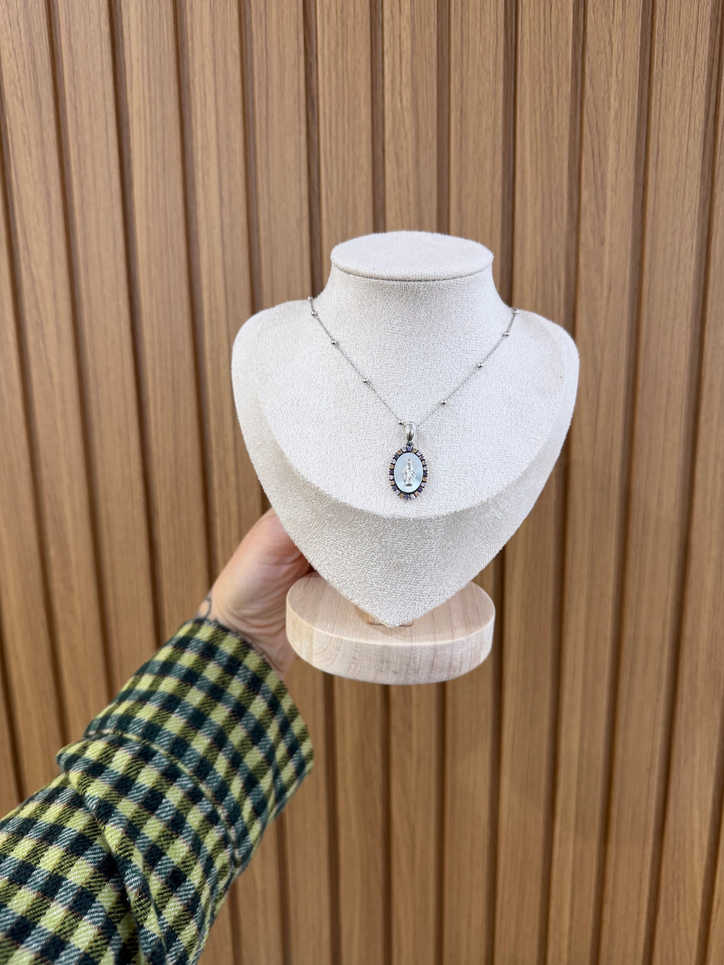 COLLANA MADONNINA MADREPERLA ARGENTO 925