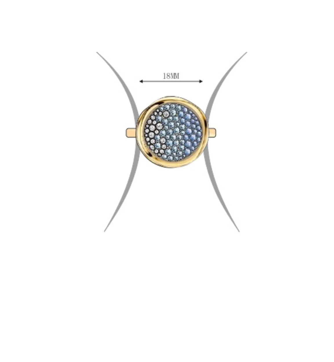 ANELLO DISCO PICCOLO ARGENTO DORATO SOGNI