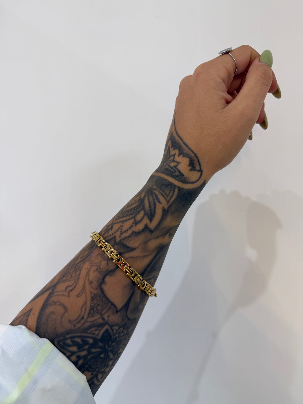 BRACCIALE ENEA ACCIAIO CON DORATURA