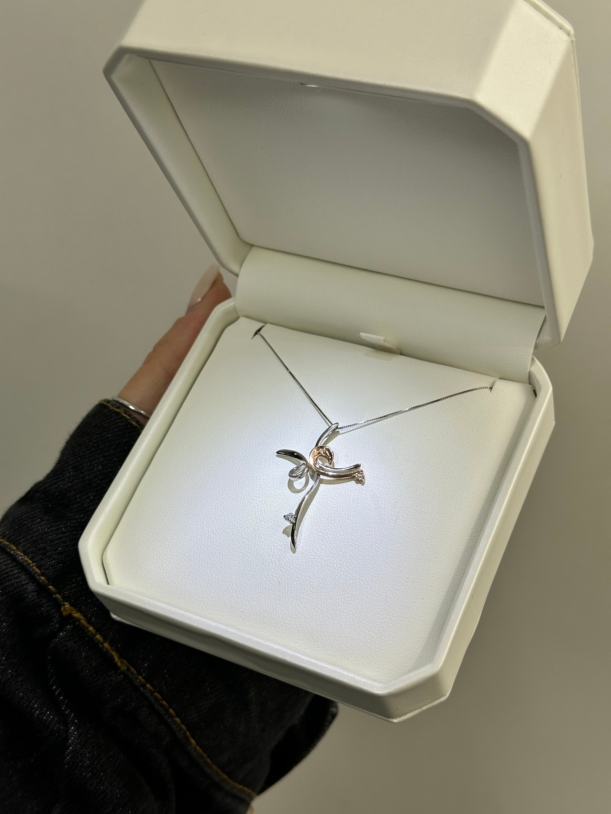 COLLANA CROCE ORO 18KT CON DIAMANTI