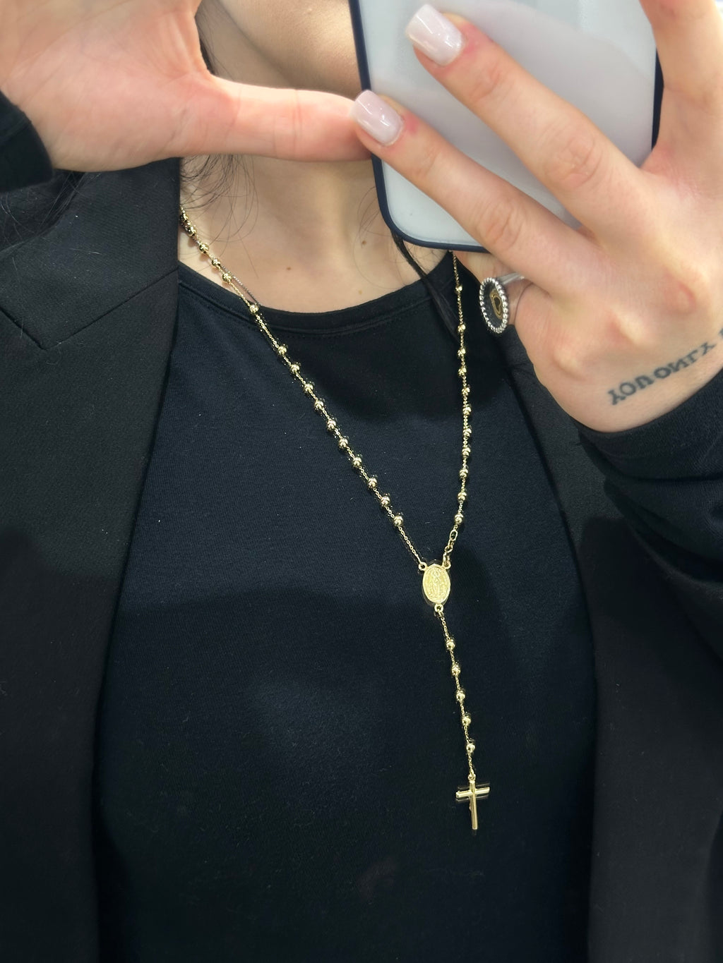 COLLANA ROSARIO ORO 18KT