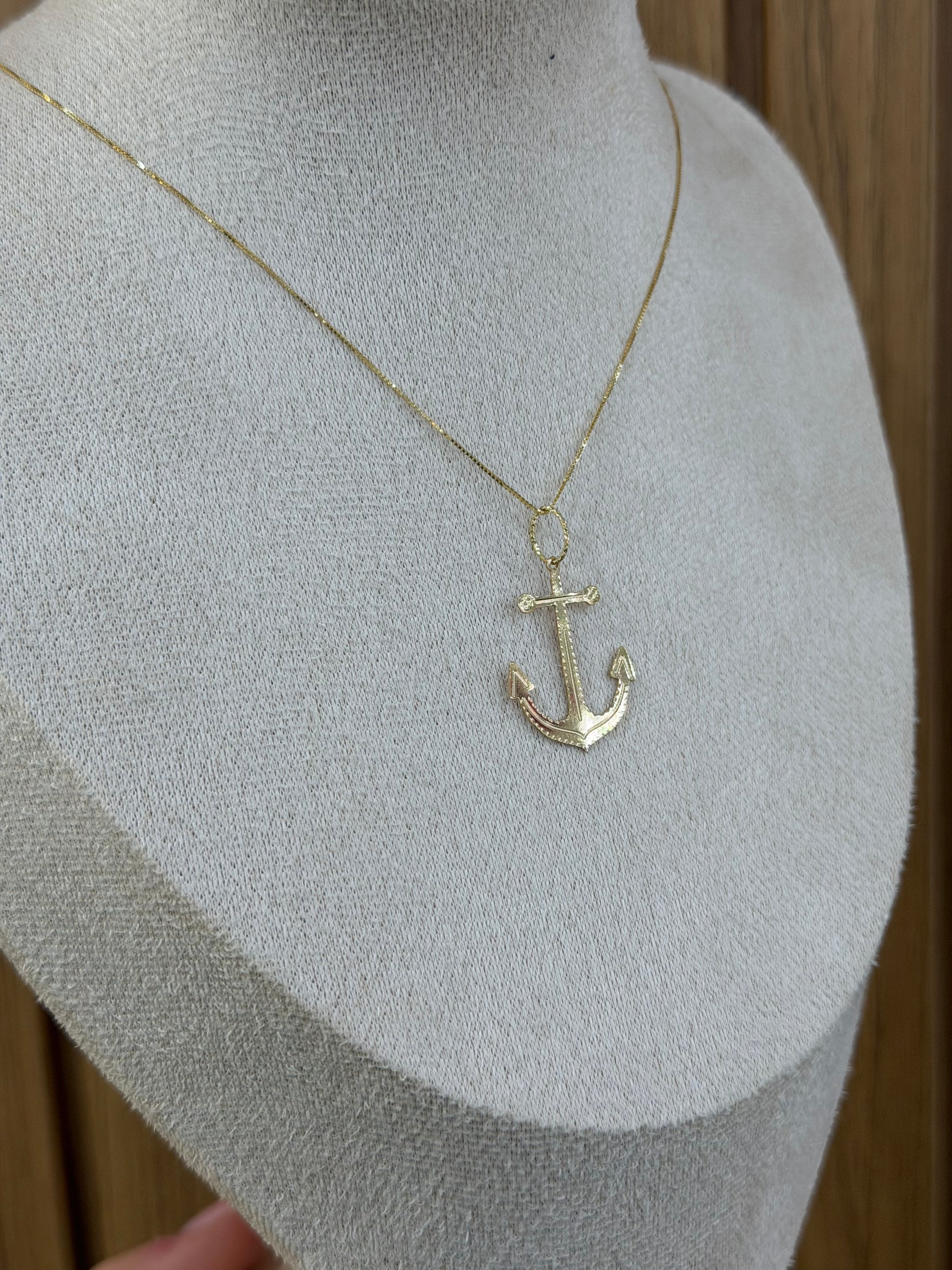 COLLANA ORO 18KT VENEZIANA CON ANCORA