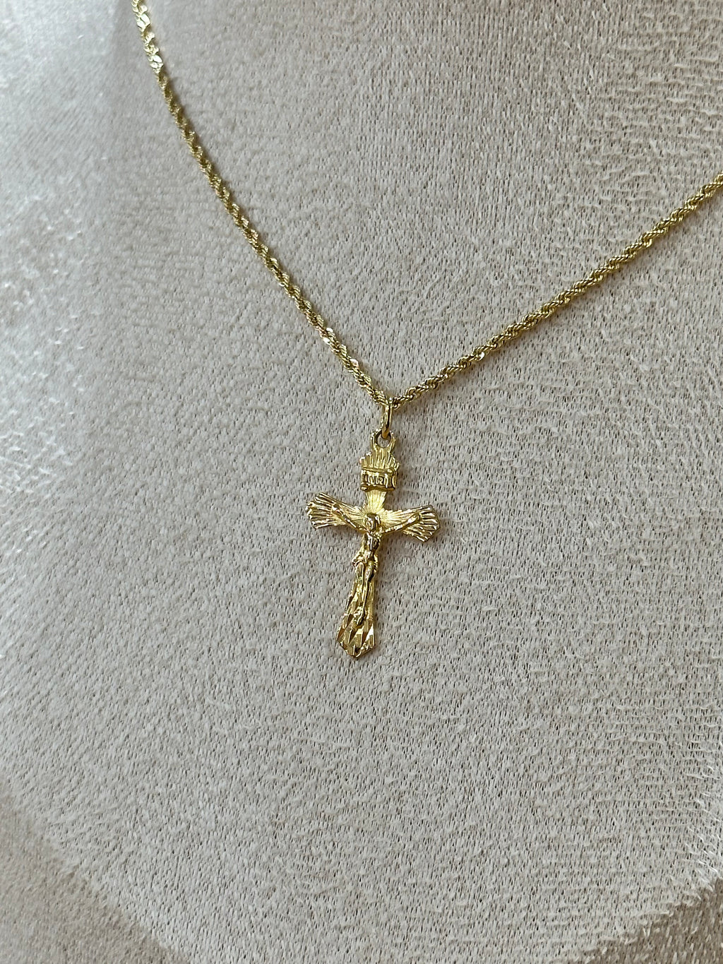 COLLANA LASER ORO 18KT CON CROCE