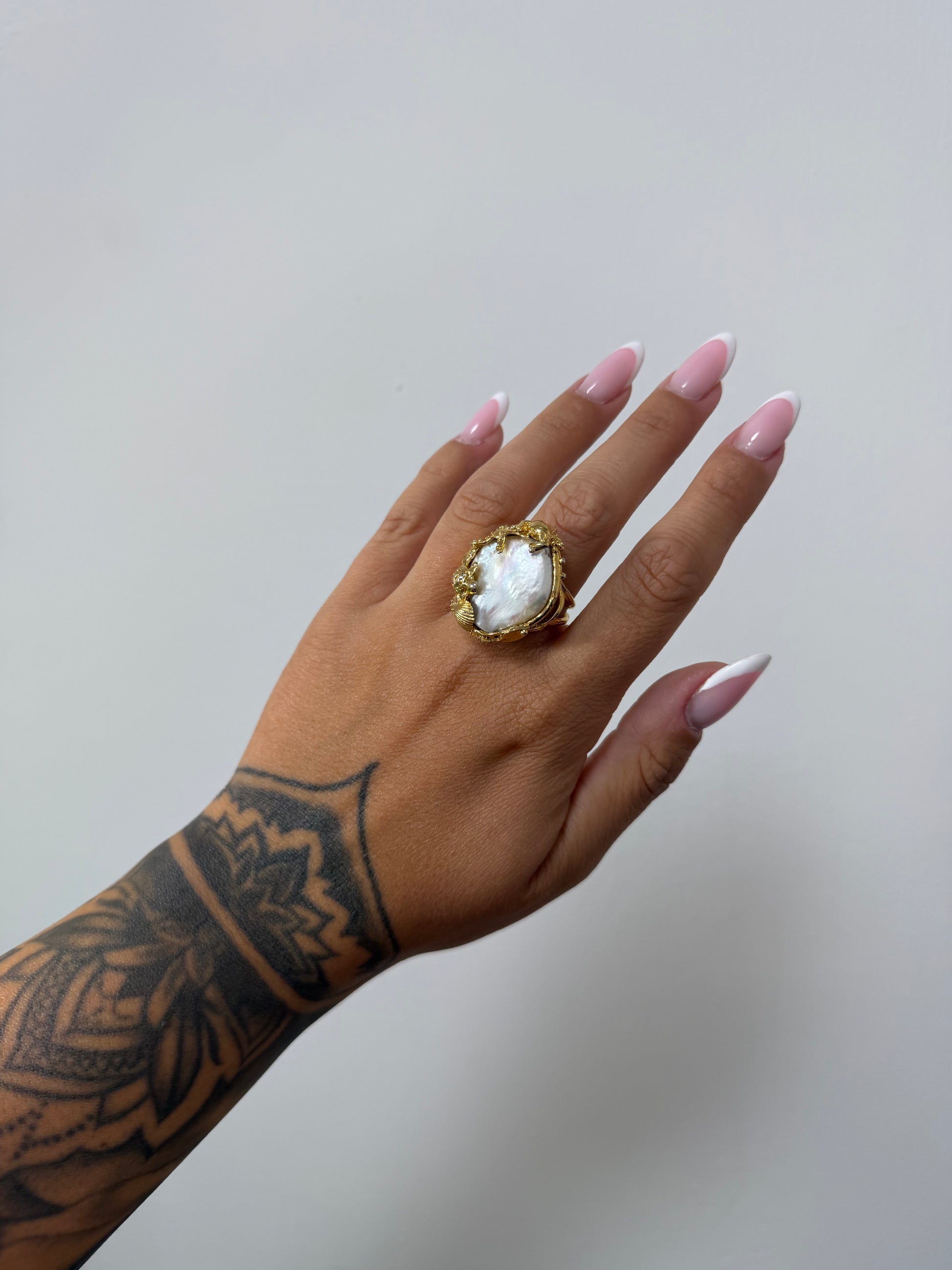 ANELLO FEDELE MARINO CON PERLA