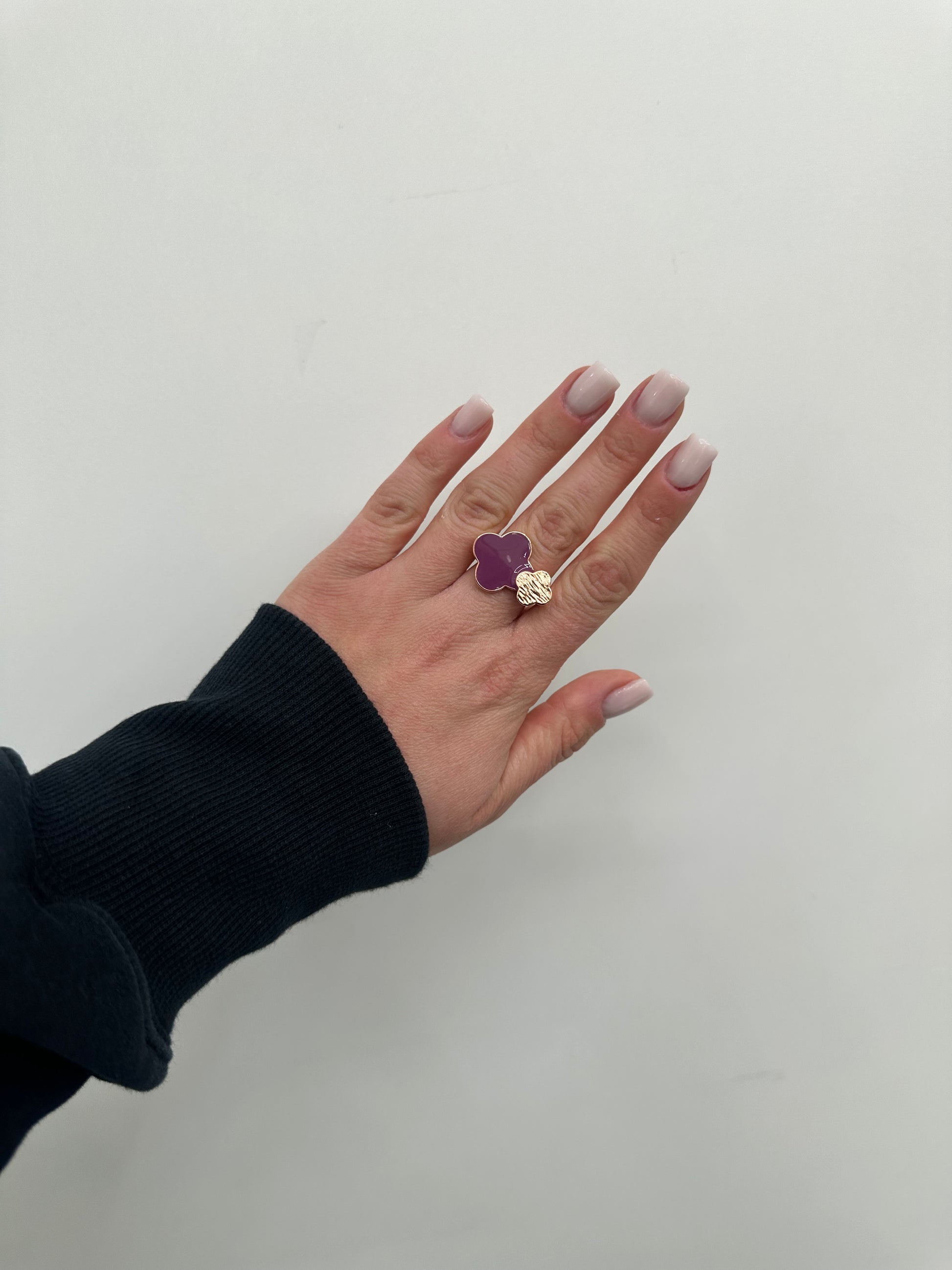 ANELLO DOPPIO QUADRIFOGLIO