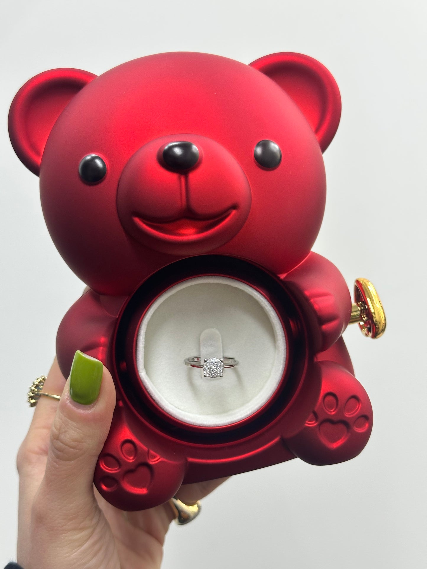 BOX TEDDY CON ANELLO SOLITARIO MAGIC