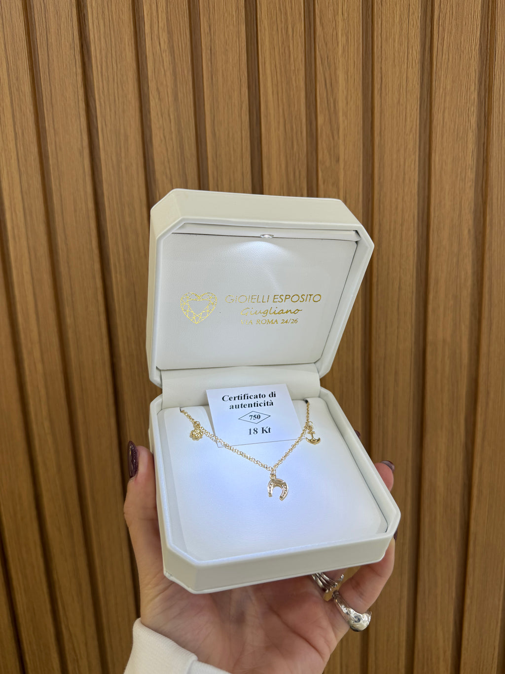 COLLANA BUENA SUERTE ORO 18KT