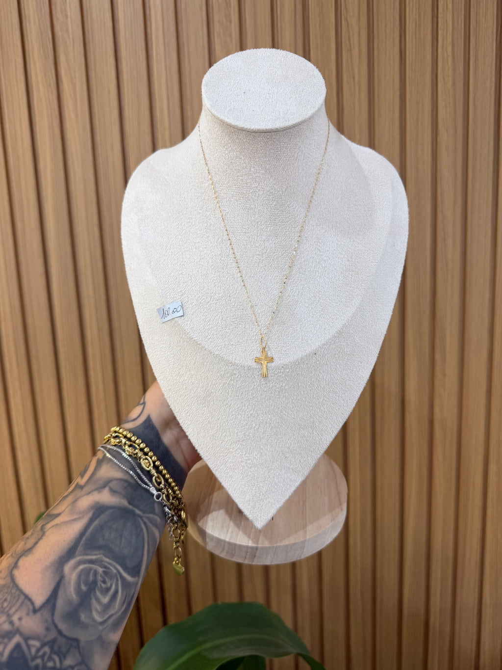COLLANA ORO 18KT CON CROCE LINE