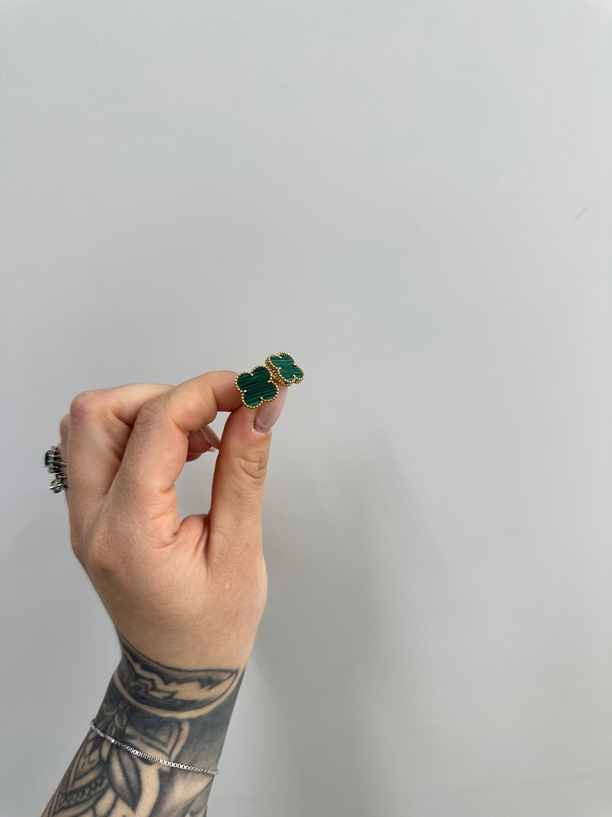 ORECCHINI QUADRIFOGLIO GREEN GRANDE