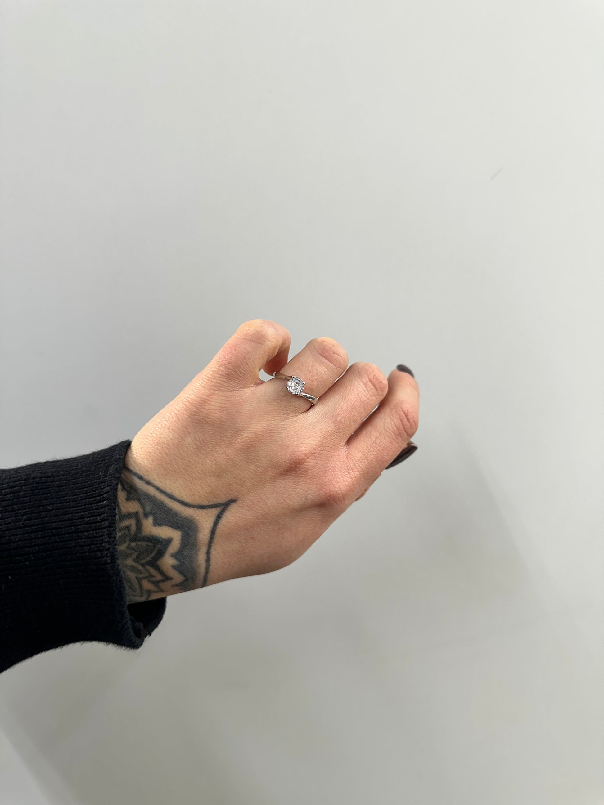 ANELLO SOLITARIO ARGENTO 925