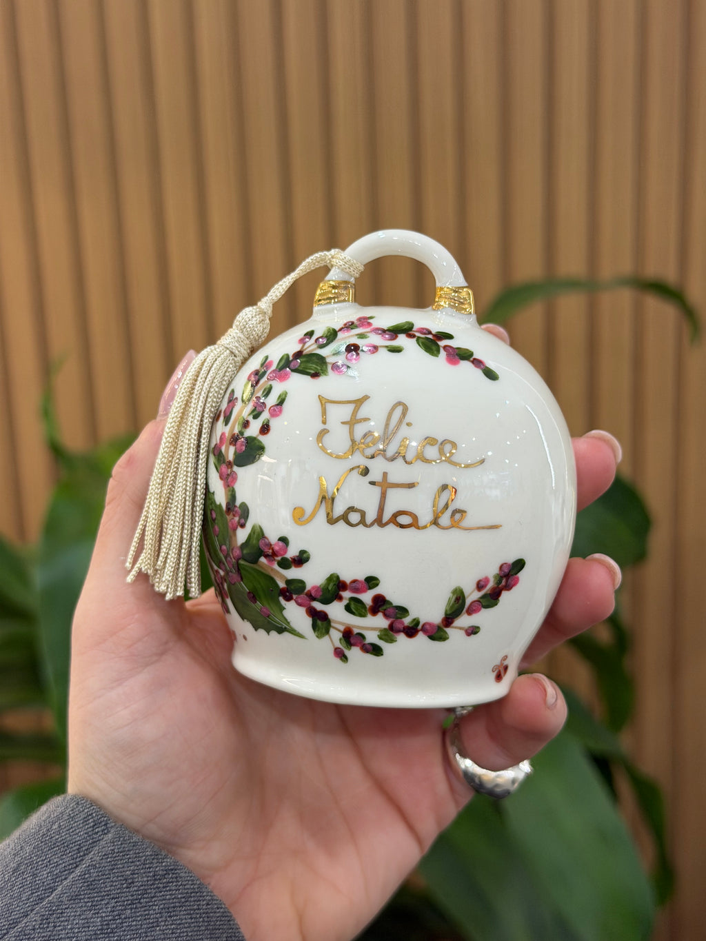 CAMPANELLA FELICE NATALE CERAMICA DI CAPODIMONTE