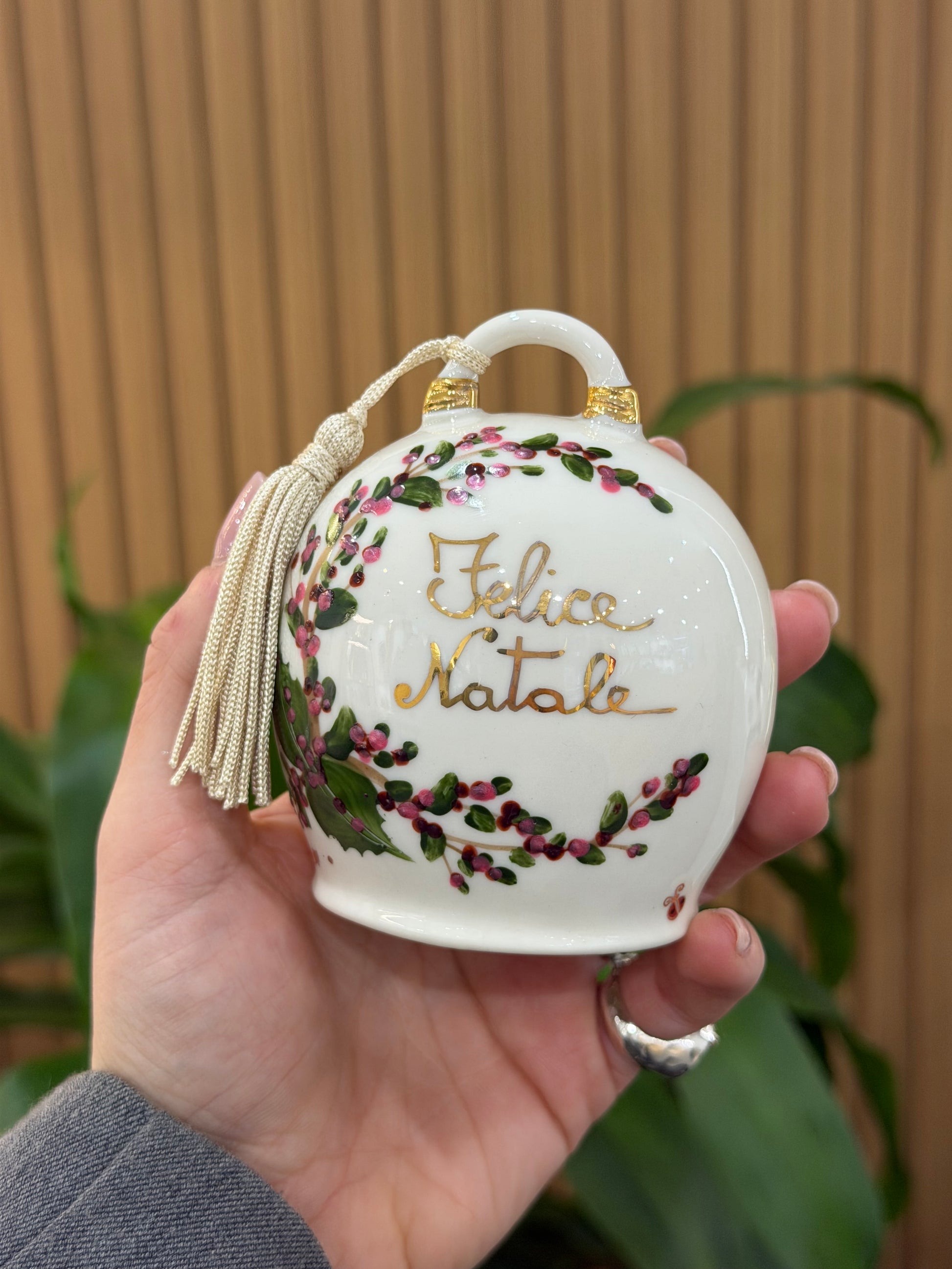 CAMPANELLA FELICE NATALE CERAMICA DI CAPODIMONTE