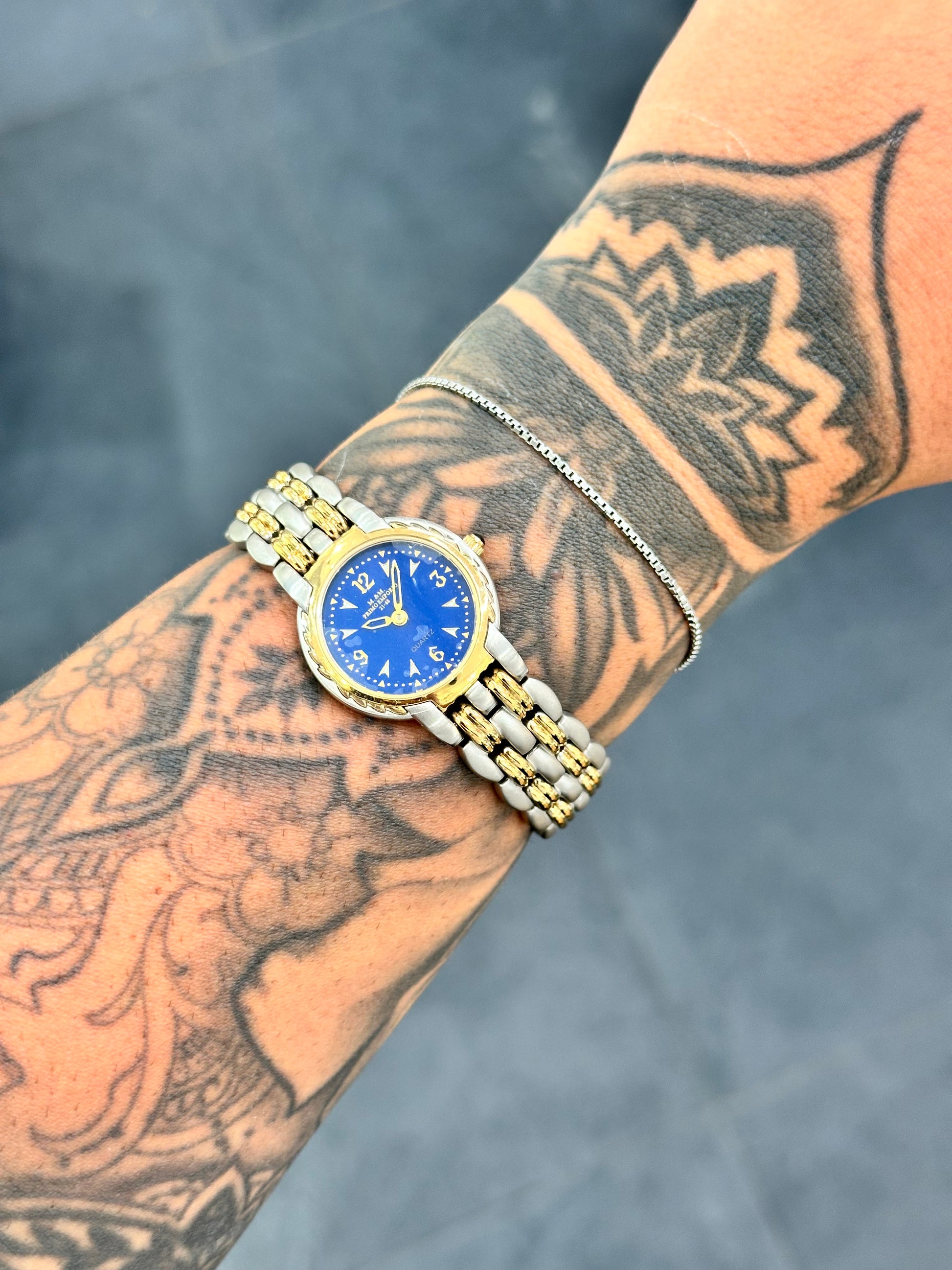 OROLOGIO PRIMO EMPORIO BICOLORE QUADRANTE BLU