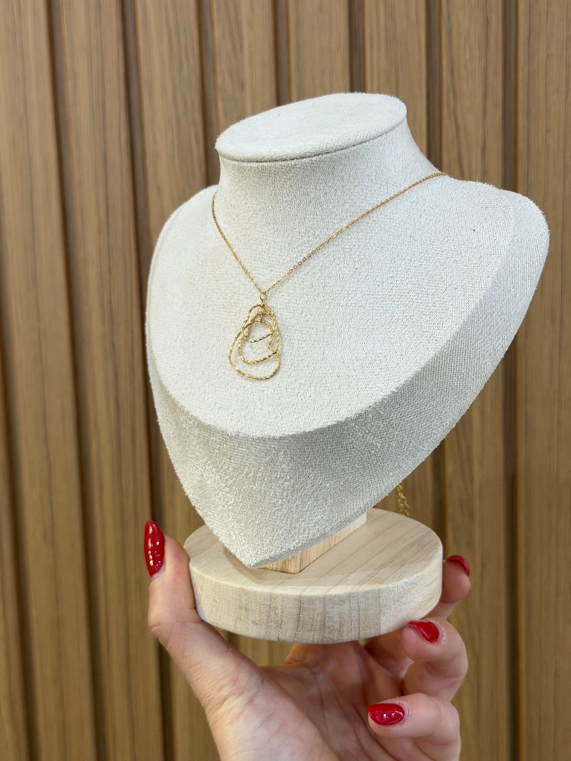 COLLANA CUORI DANA ORO 9 CARATI